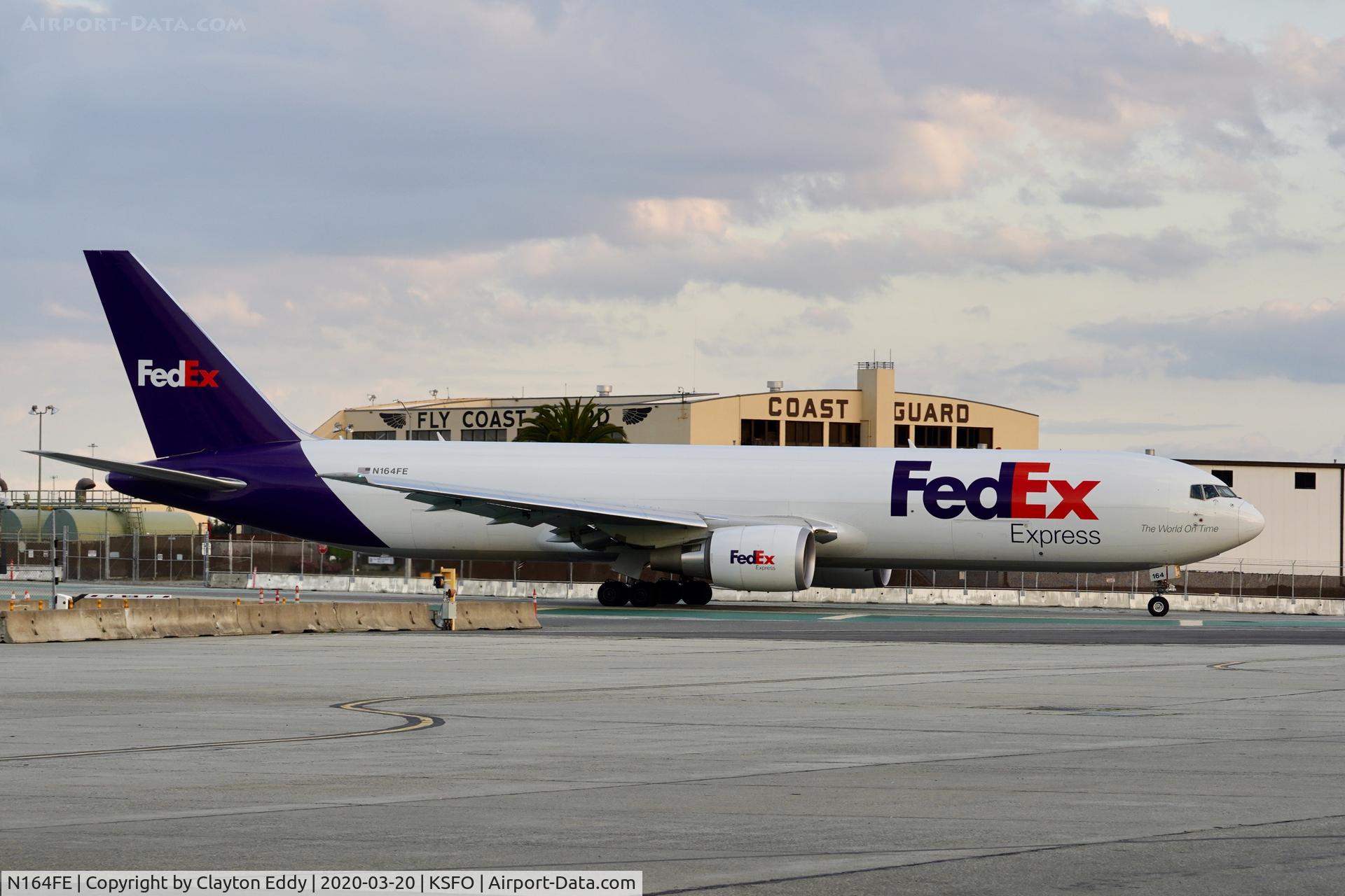 N164FE, 2018 Boeing 767-300F C/N 43554, SFO 2020.
