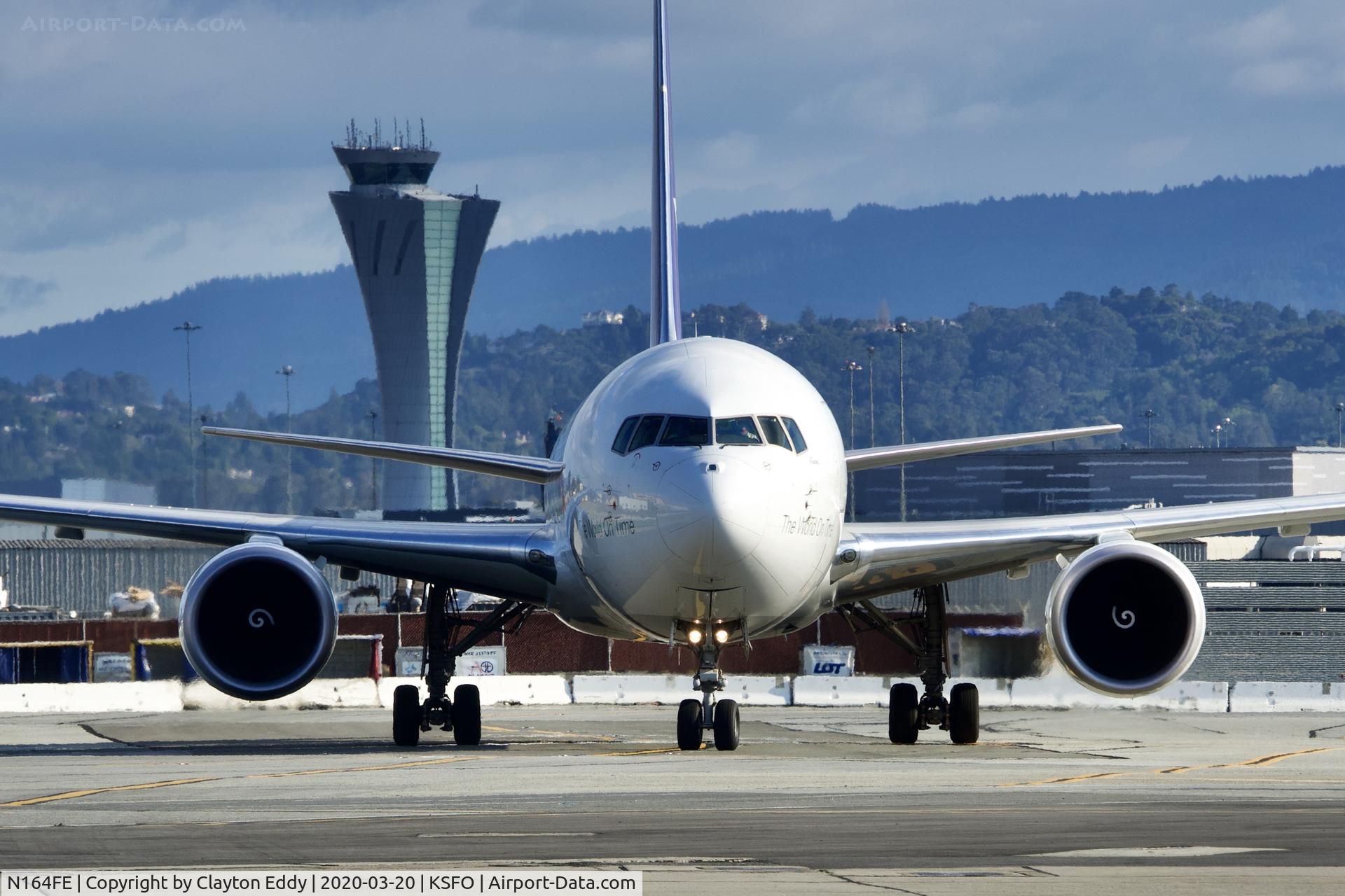 N164FE, 2018 Boeing 767-300F C/N 43554, SFO 2020.