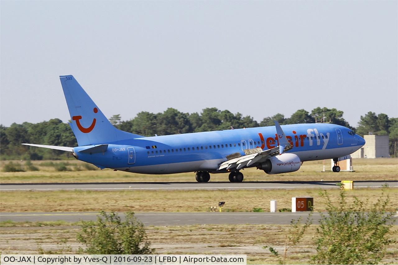 OO-JAX, 2010 Boeing 737-8K5 C/N 37238, Boeing 737-8K5, Landing rwy 05, Bordeaux-Mérignac airport (LFBD-BOD)