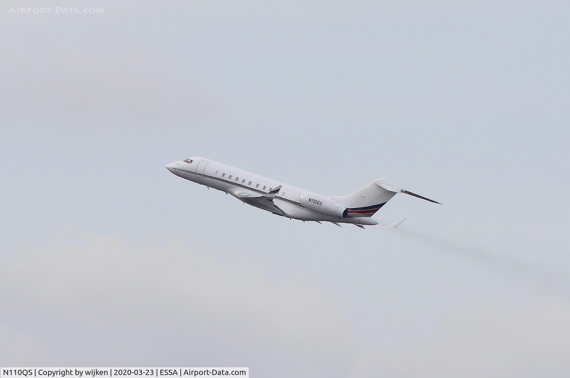 N110QS, 2013 Bombardier BD-700-1A11 Global 5000 C/N 9592, RWY 19R