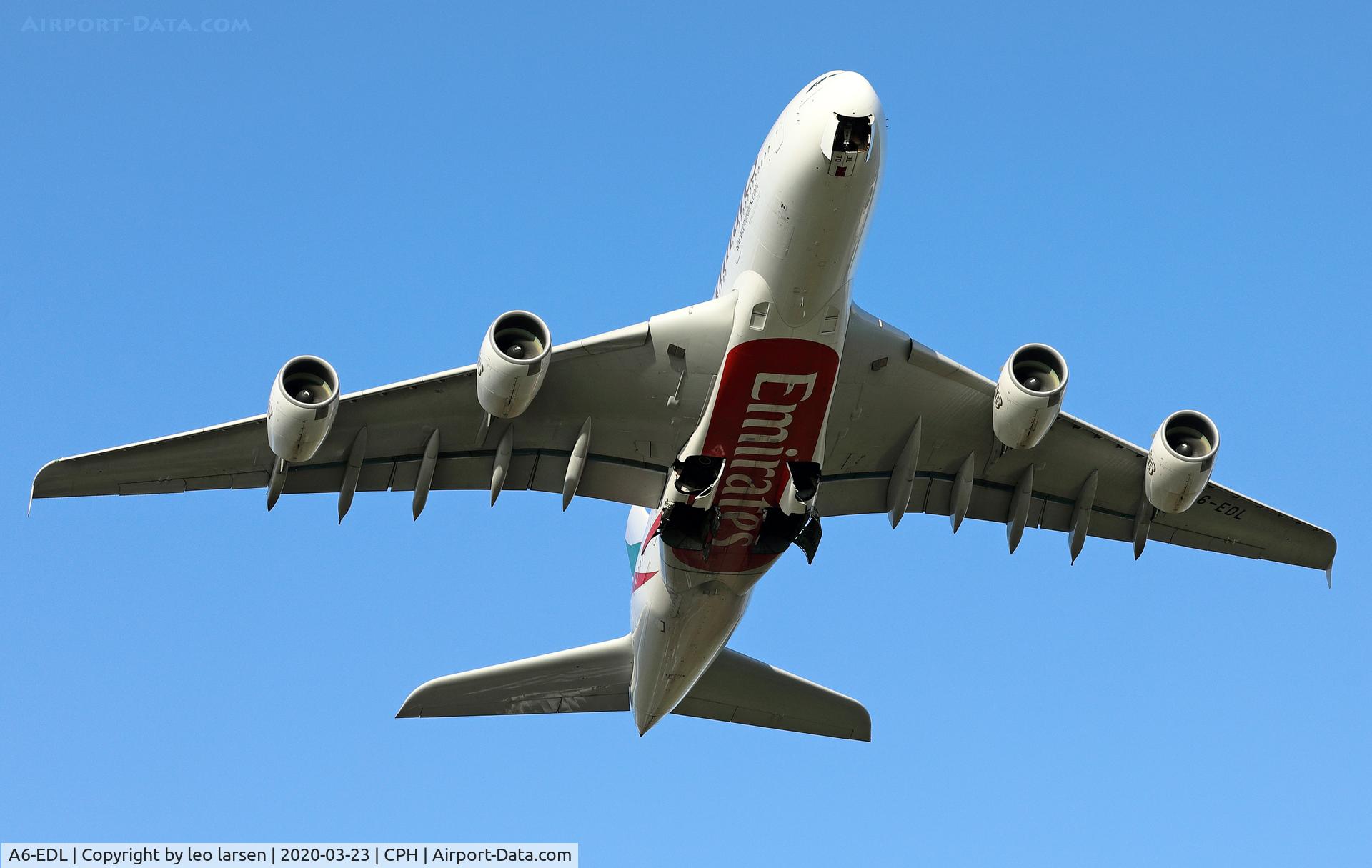 A6-EDL, 2010 Airbus A380-861 C/N 046, Copenhagen 23.3.2020