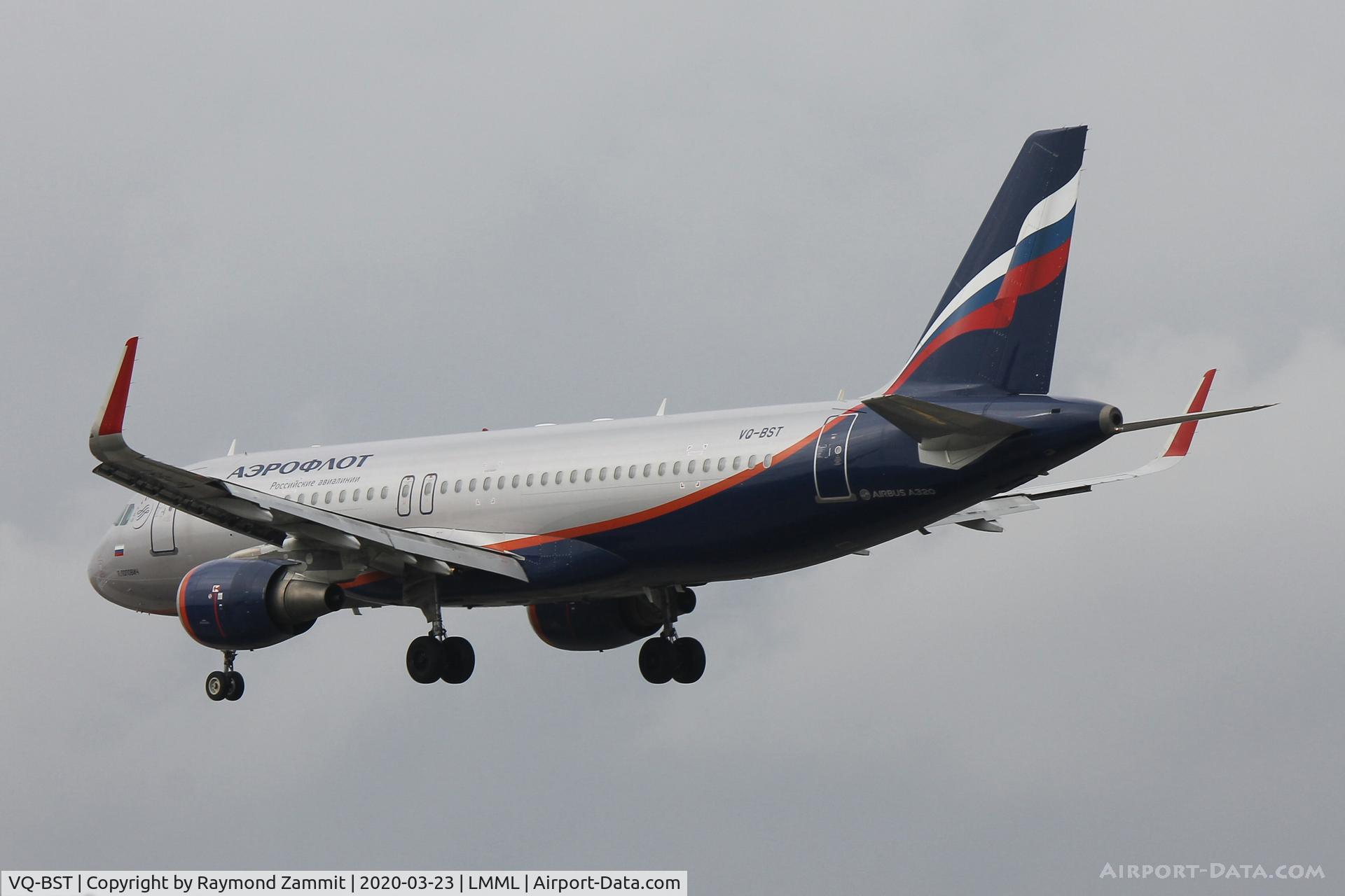 VQ-BST, 2014 Airbus A320-214 C/N 6071, A320 VQ-BST Aeroflot.....repatriation flight regarding Covid 19 from Malta to Moscow