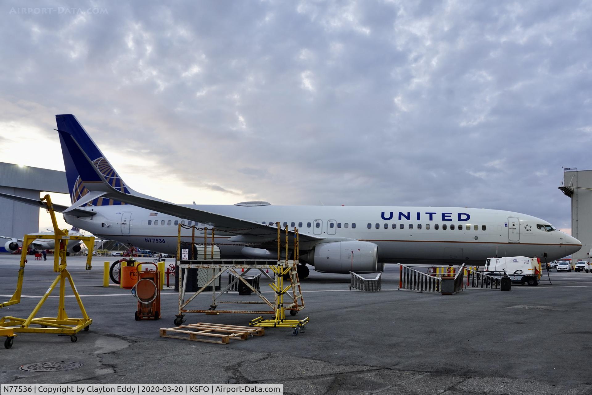N77536, 2016 Boeing 737-824 C/N 62766, SFO 2020.