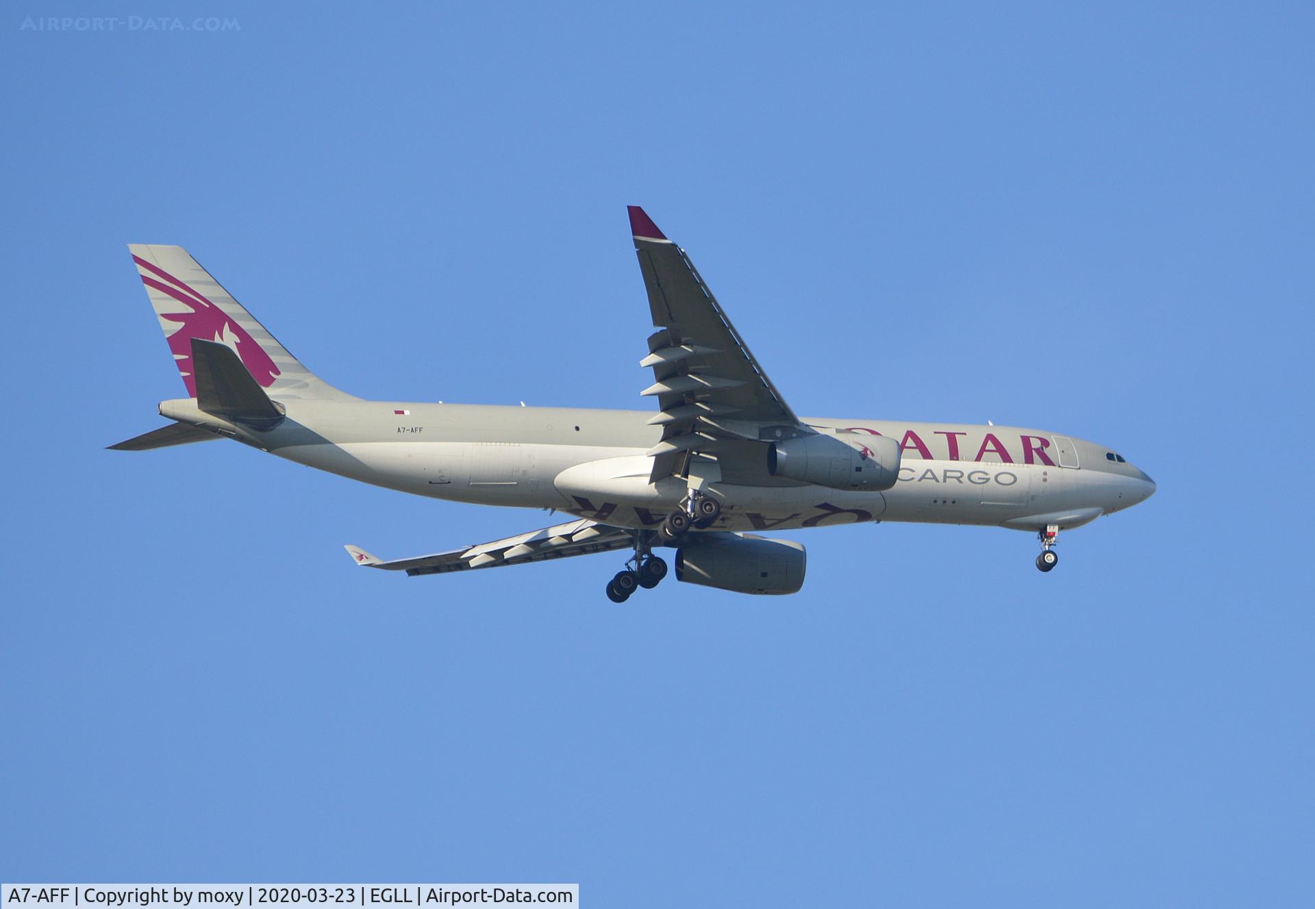 A7-AFF, 2014 Airbus A330-243F C/N 1578, Airbus A330-243F on finals to London Heathrow.