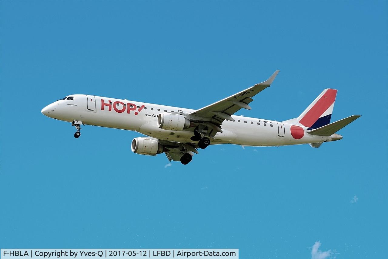 F-HBLA, 2007 Embraer 195LR (ERJ-190-200LR) C/N 19000051, Embraer 195LR, Short approach rwy 23, Bordeaux-Mérignac airport (LFBD-BOD)
