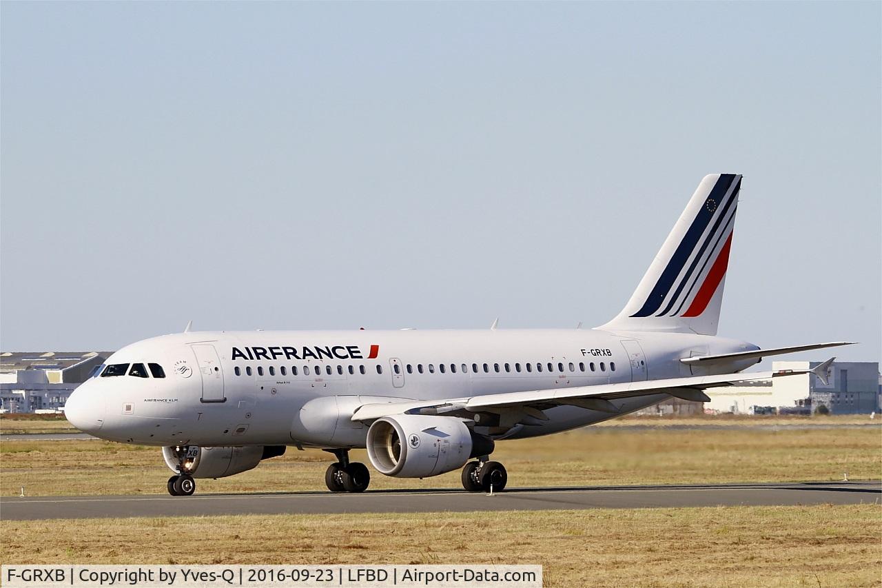F-GRXB, 2001 Airbus A319-111 C/N 1645, Airbus A319-111, Taxiing to holding point rwy 05, Bordeaux Mérignac airport (LFBD-BOD)