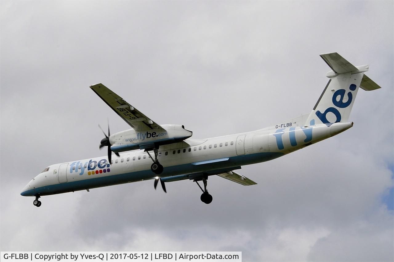 G-FLBB, 2009 De Havilland Canada DHC-8-402Q Dash 8 C/N 4255, De Havilland Canada DHC-8-402Q Dash 8, On final rwy 23, Bordeaux Mérignac airport (LFBD-BOD)
