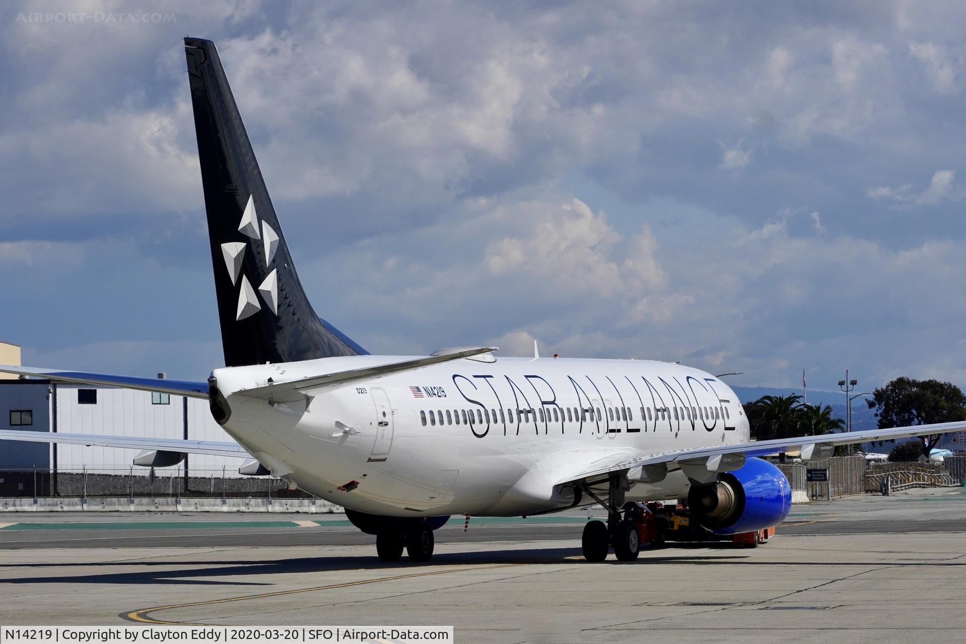 N14219, 1998 Boeing 737-824 C/N 28781, SFO 2020.