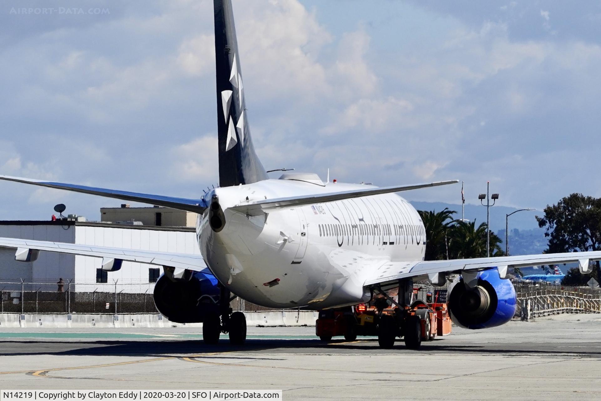 N14219, 1998 Boeing 737-824 C/N 28781, SFO 2020.