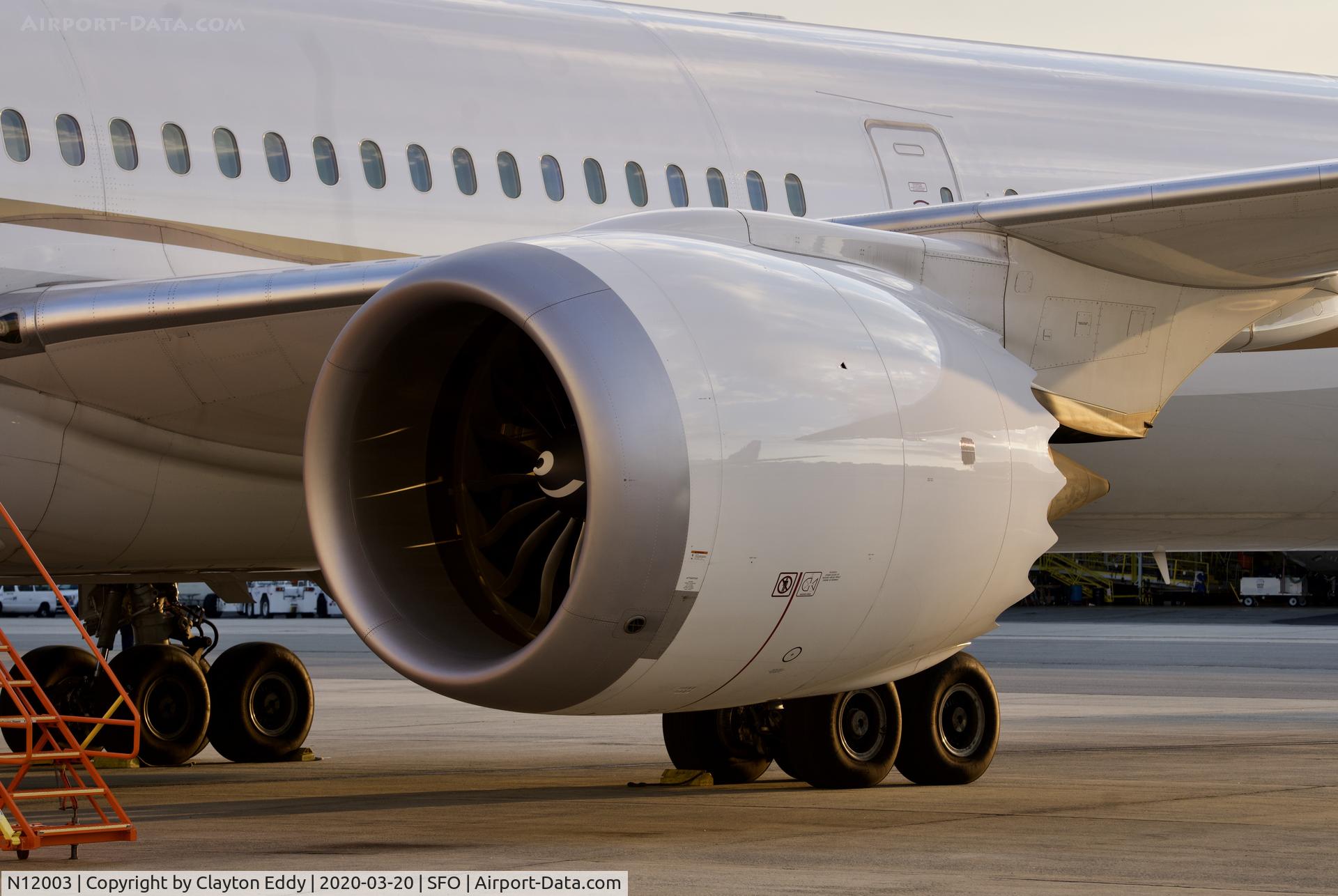 N12003, 2018 Boeing 787-10 Dreamliner Dreamliner C/N 40935, GEnx engine SFO 2020.