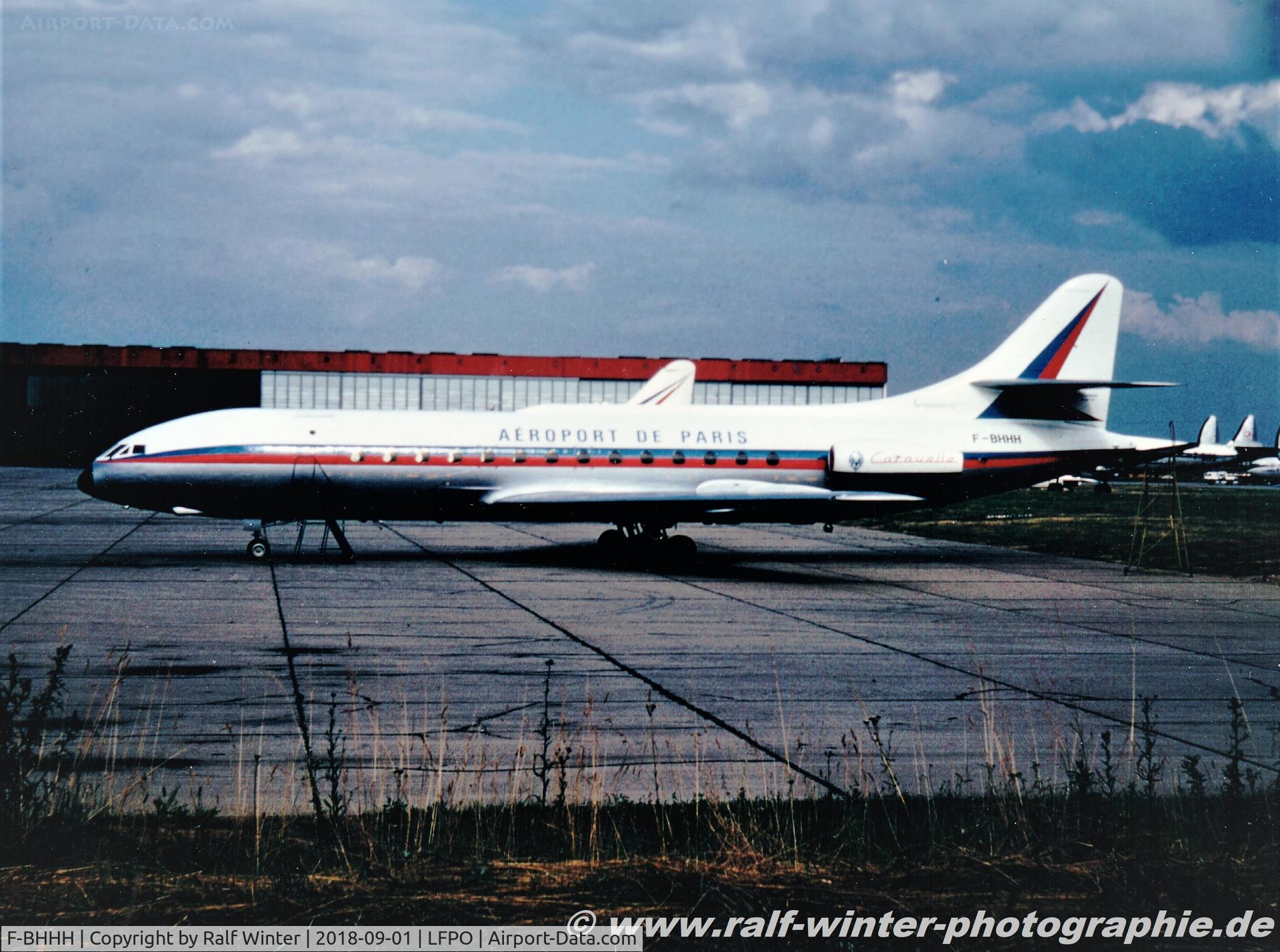 F-BHHH, 1955 Sud Aviation SE-210 Caravelle I C/N 01, Sud Aviation SE 210 Caravelle - Aerorport de Paris - 01 - F-BHHH - 07.1968 - ORY