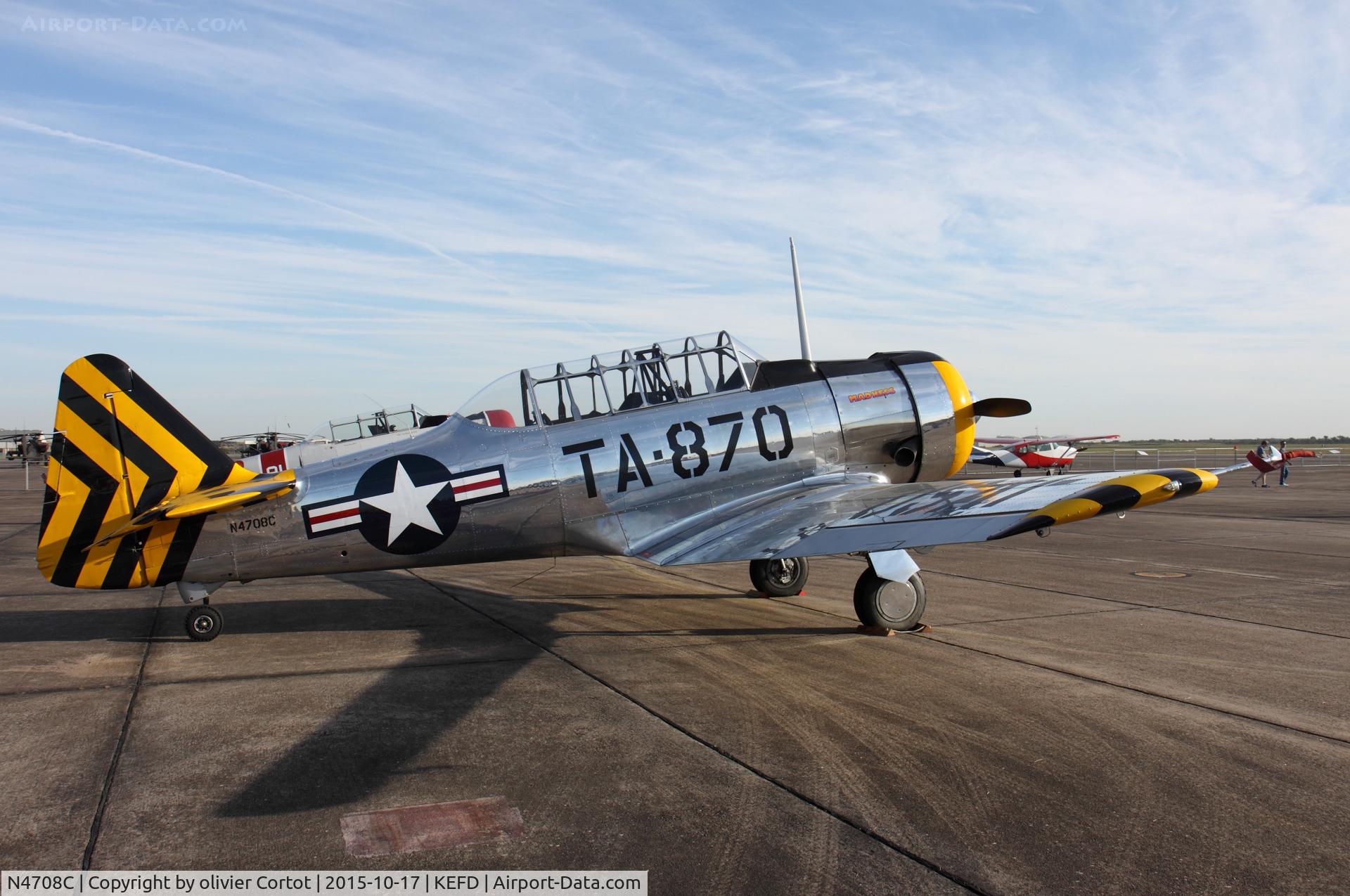 N4708C, 1941 North American AT-6F Texan C/N F48-1870, Wings over Houston 2015