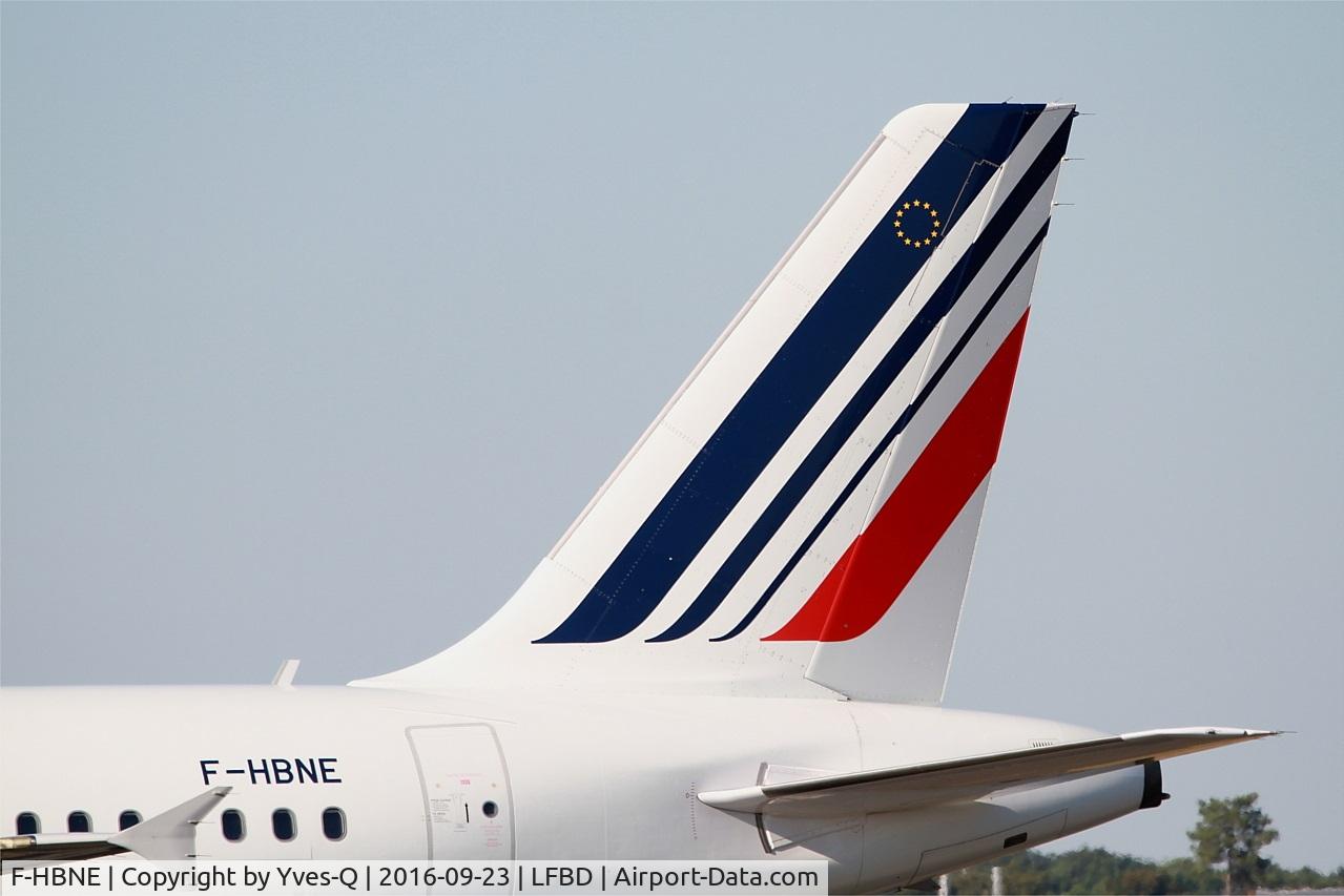 F-HBNE, 2011 Airbus A320-214 C/N 4664, Airbus A320-214, Tail close up view, Bordeaux Mérignac airport (LFBD-BOD)