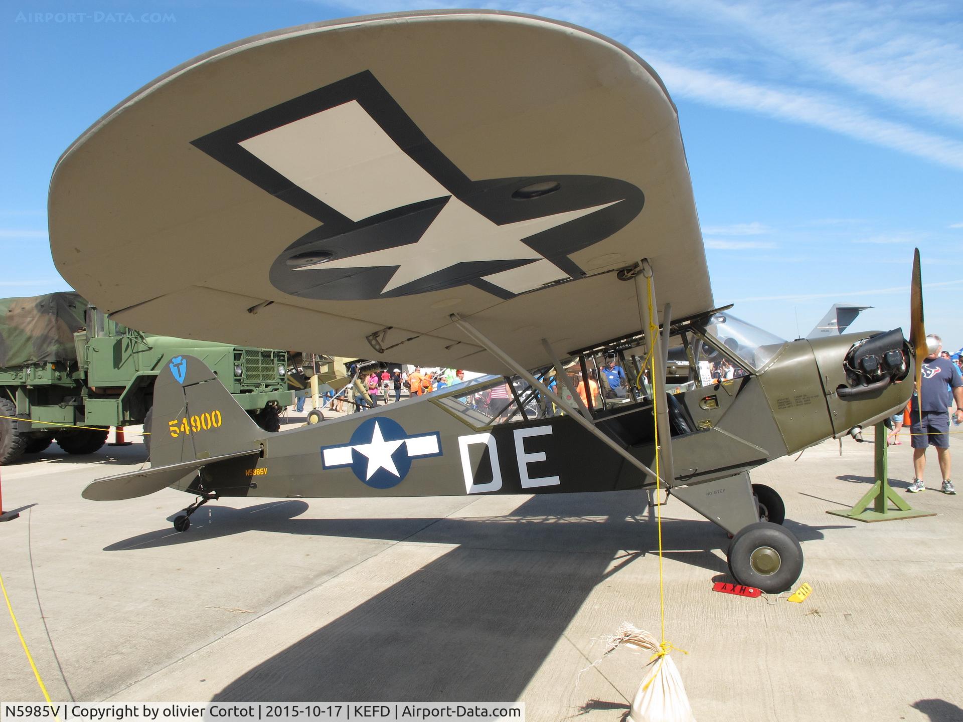 N5985V, 1945 Piper J3C-65 Cub C/N 13640, Wings over Houston 2015