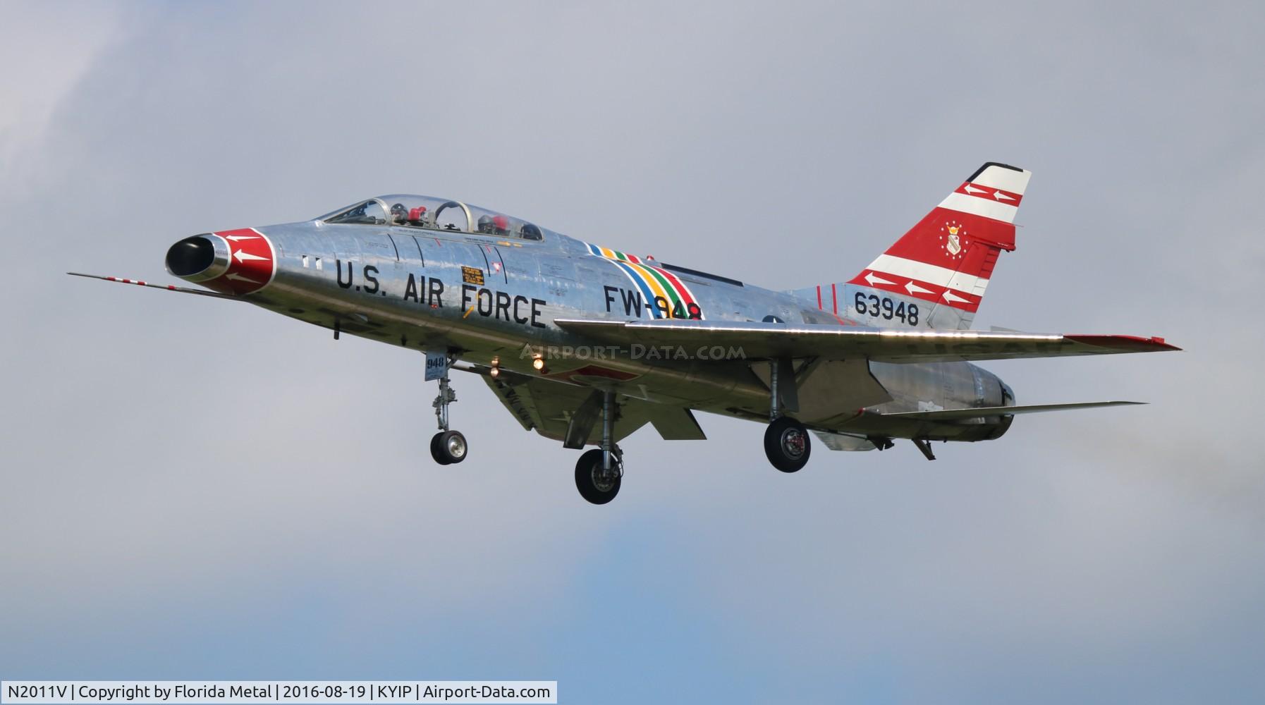 N2011V, 1958 North American F-100F Super Sabre C/N 243-224, F-100F