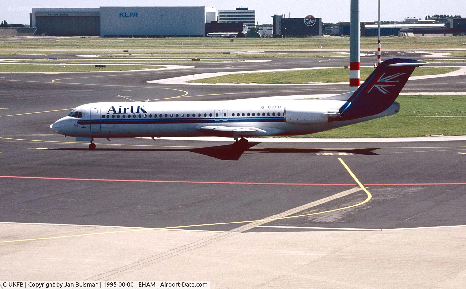G-UKFB, 1989 Fokker 100 (F-28-0100) C/N 11247, Air UK