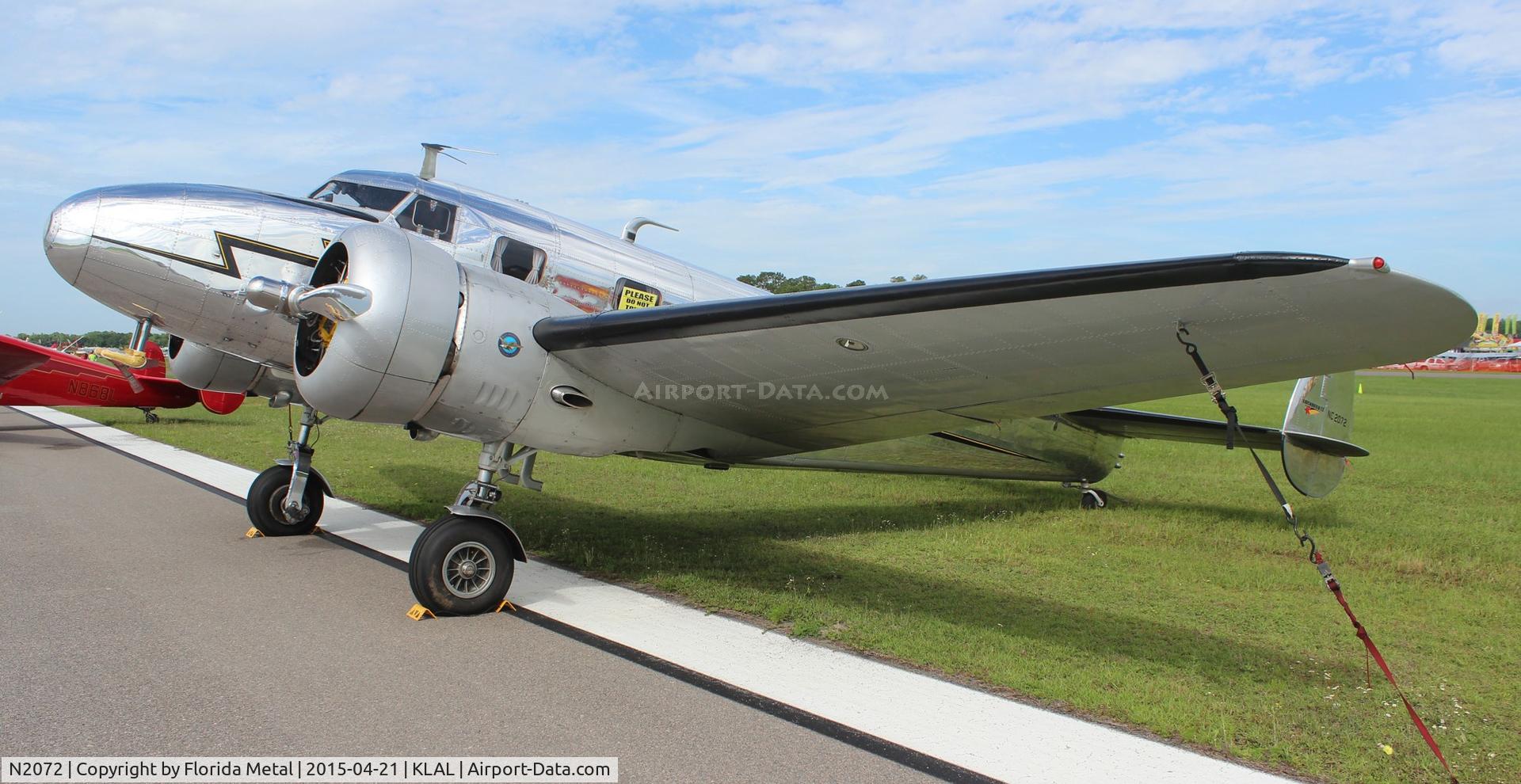N2072, 1936 Lockheed 12A Electra Junior C/N 1208, Electra Jr