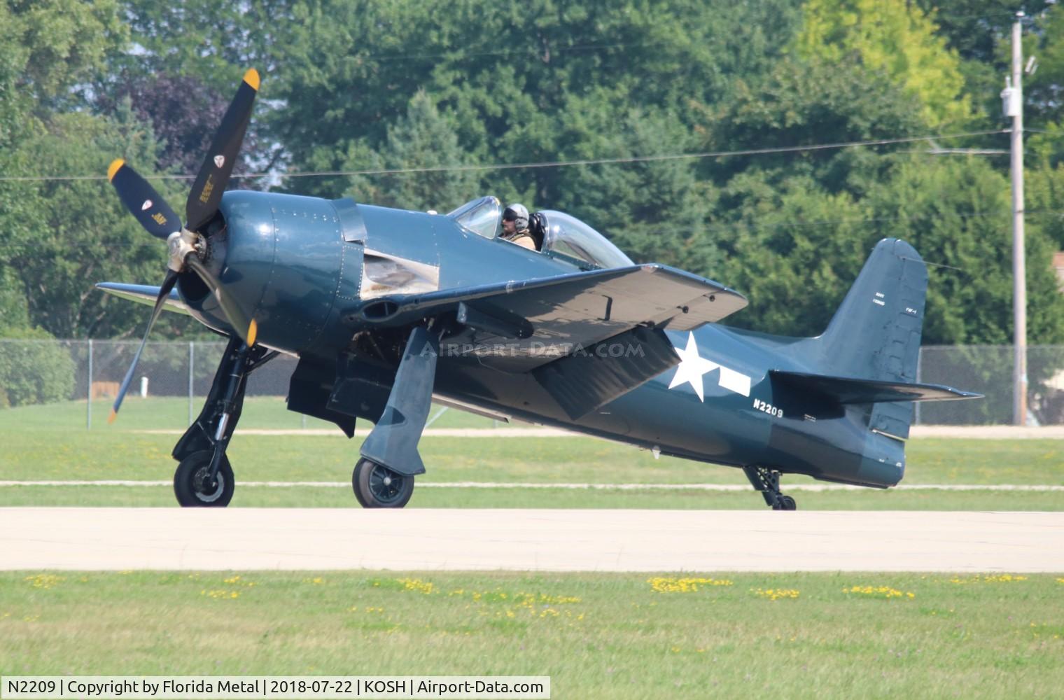 N2209, 1945 Grumman F8F-1B Bearcat C/N 122095, Bearcat