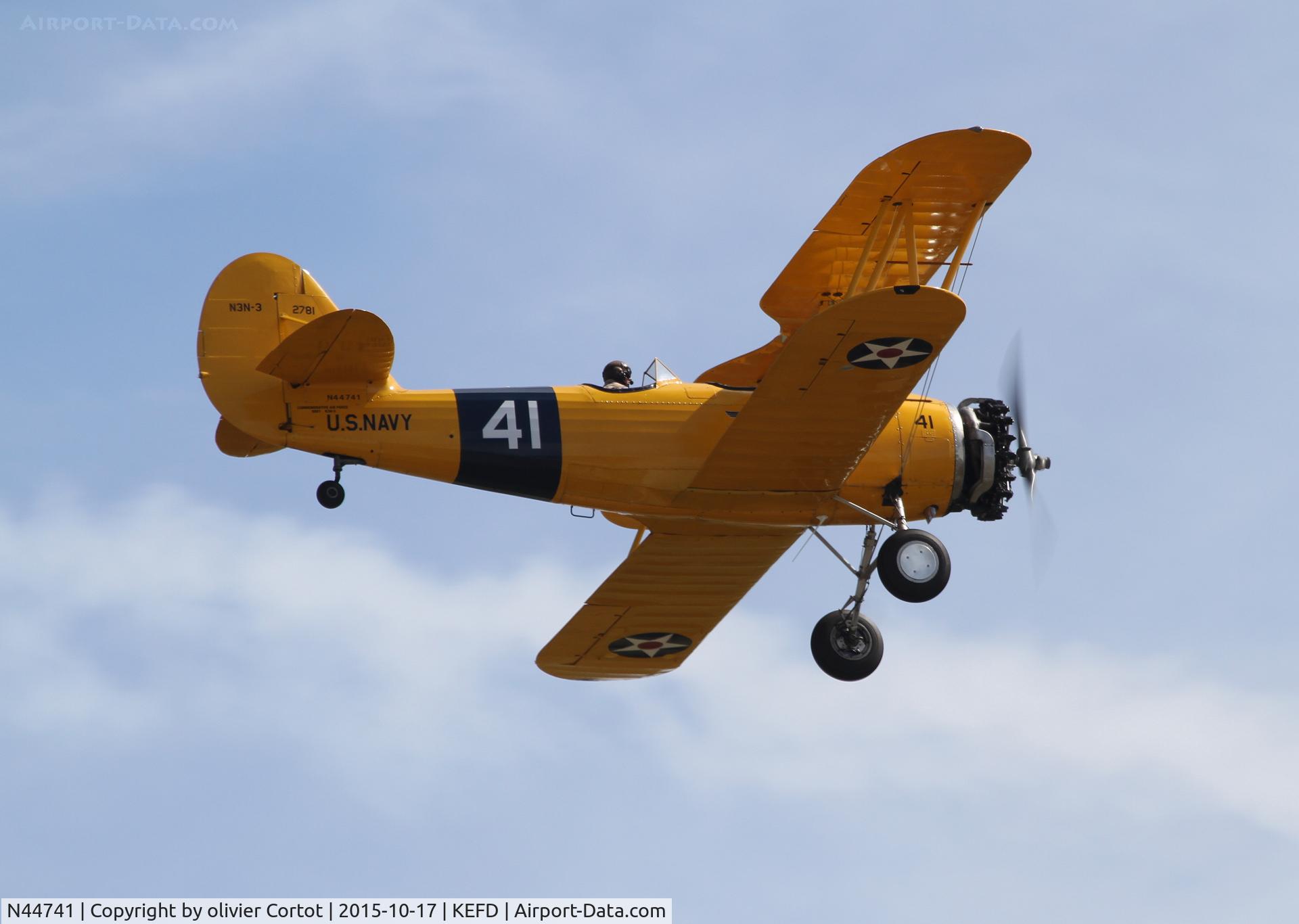 N44741, 1942 Naval Aircraft Factory N3N-3 C/N 2781, Houston 2015