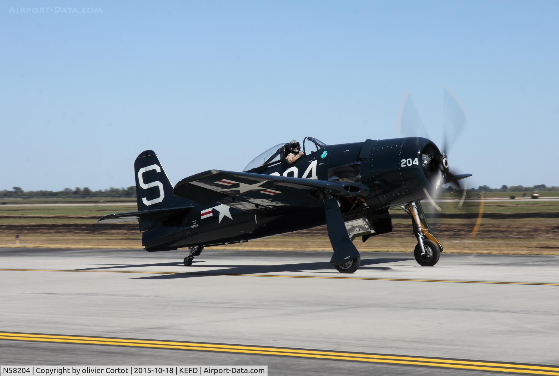 N58204, 1946 Grumman F8F-1 Bearcat C/N D.527, Wings over Houston 2015