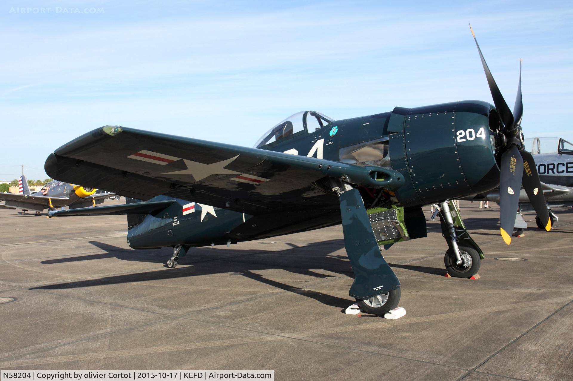 N58204, 1946 Grumman F8F-1 Bearcat C/N D.527, Static display - WoH 2015