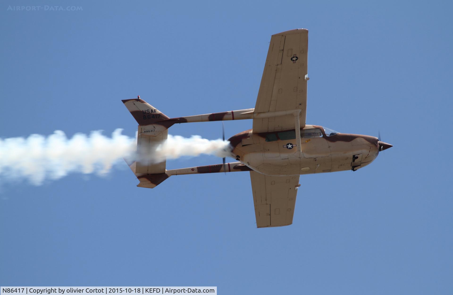 N86417, 1969 Cessna 337D Super Skymaster C/N 337-1181, smoke on ! WoH 2015