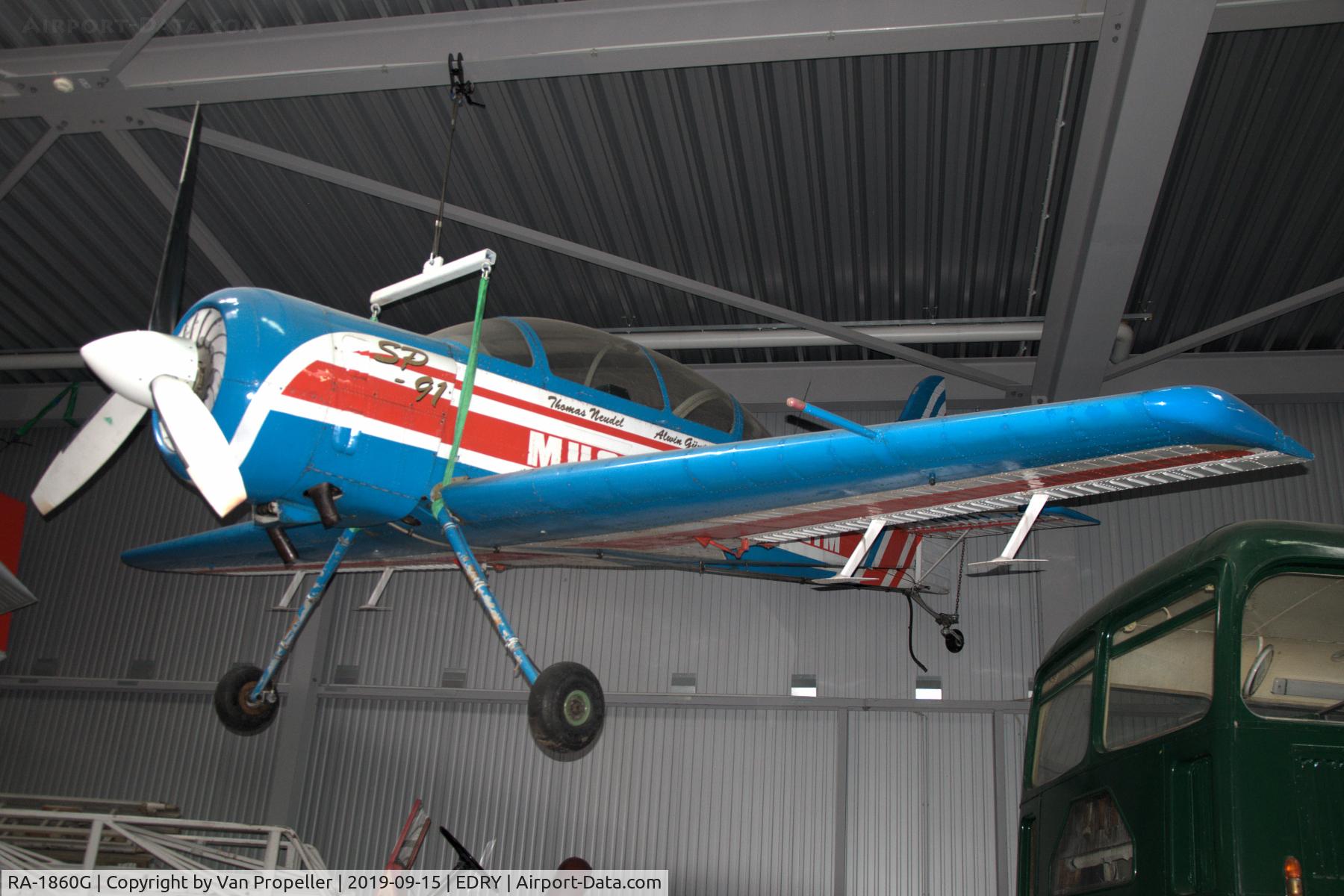 RA-1860G, Technoavia SP-91 C/N 02-07, Technoavia SP-91 Slava hanging in the Space Hall of the Technik Museum in Speyer, Germany