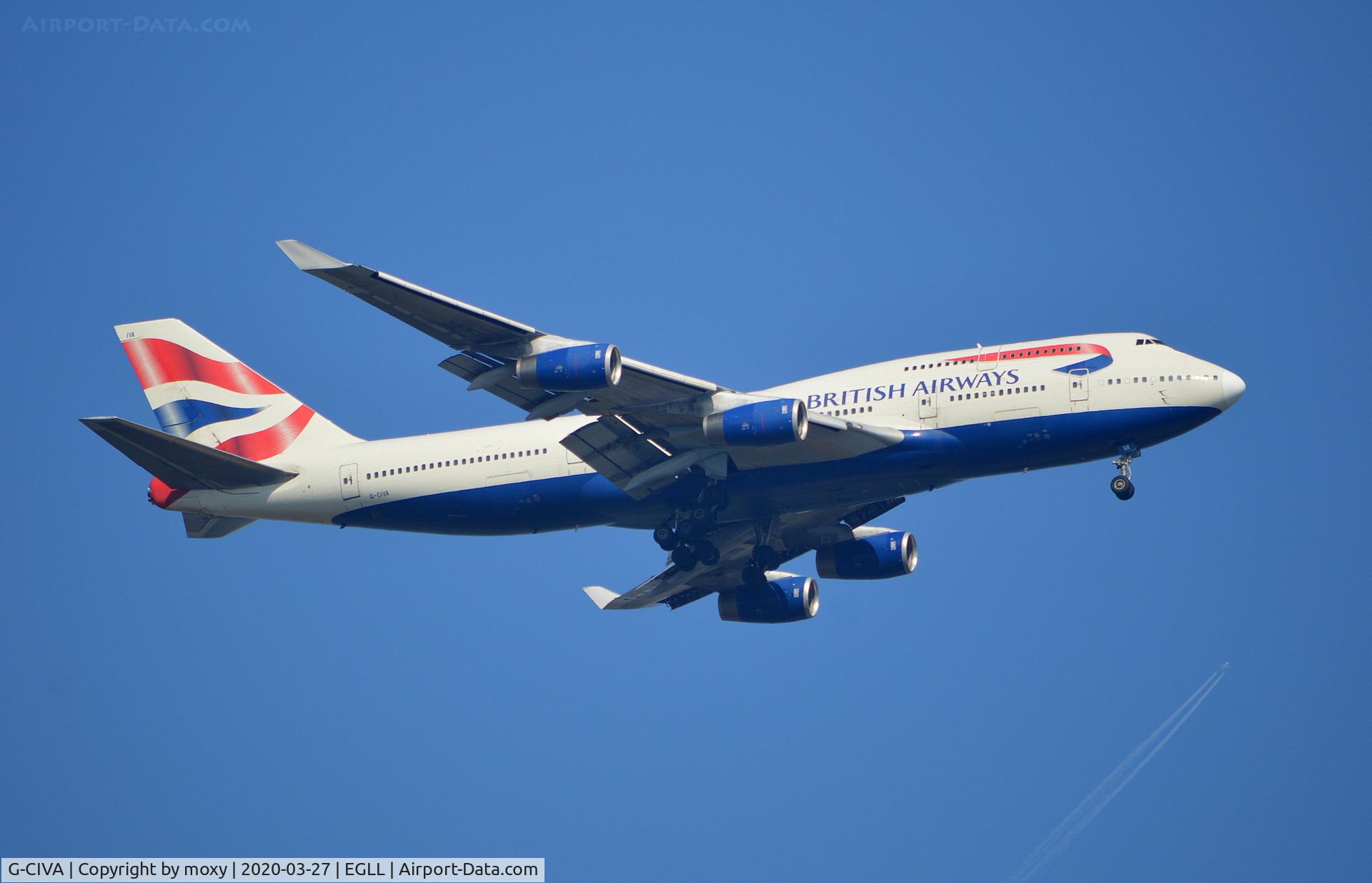 G-CIVA, 1993 Boeing 747-436 C/N 27092, Boeing 747-436 on finals to London Heathrow.