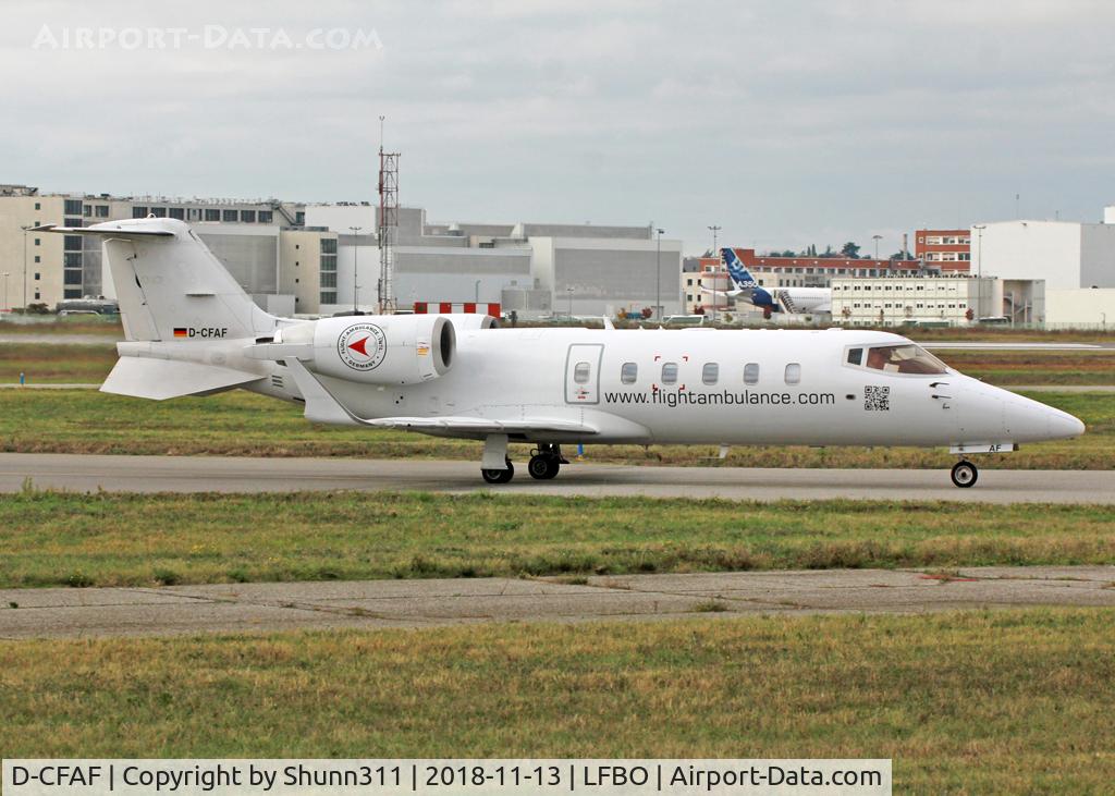 D-CFAF, 1997 Learjet 60 C/N 60-107, Taxiing to the General Aviation area...