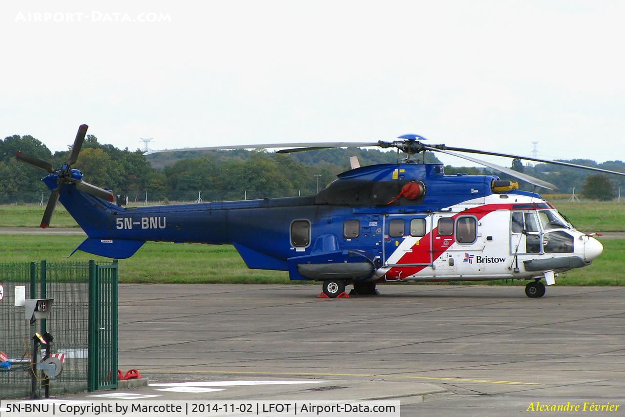 5N-BNU, 1999 Eurocopter AS-332L-2 Super Puma C/N 2488, Departing after short stopover @Tours.