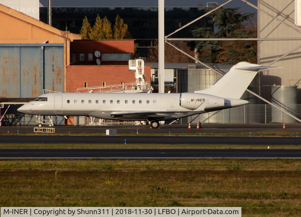 M-INER, 2015 Bombardier BD-700-1A10 Global 6000 C/N 9708, Parked at the General Aviation area...