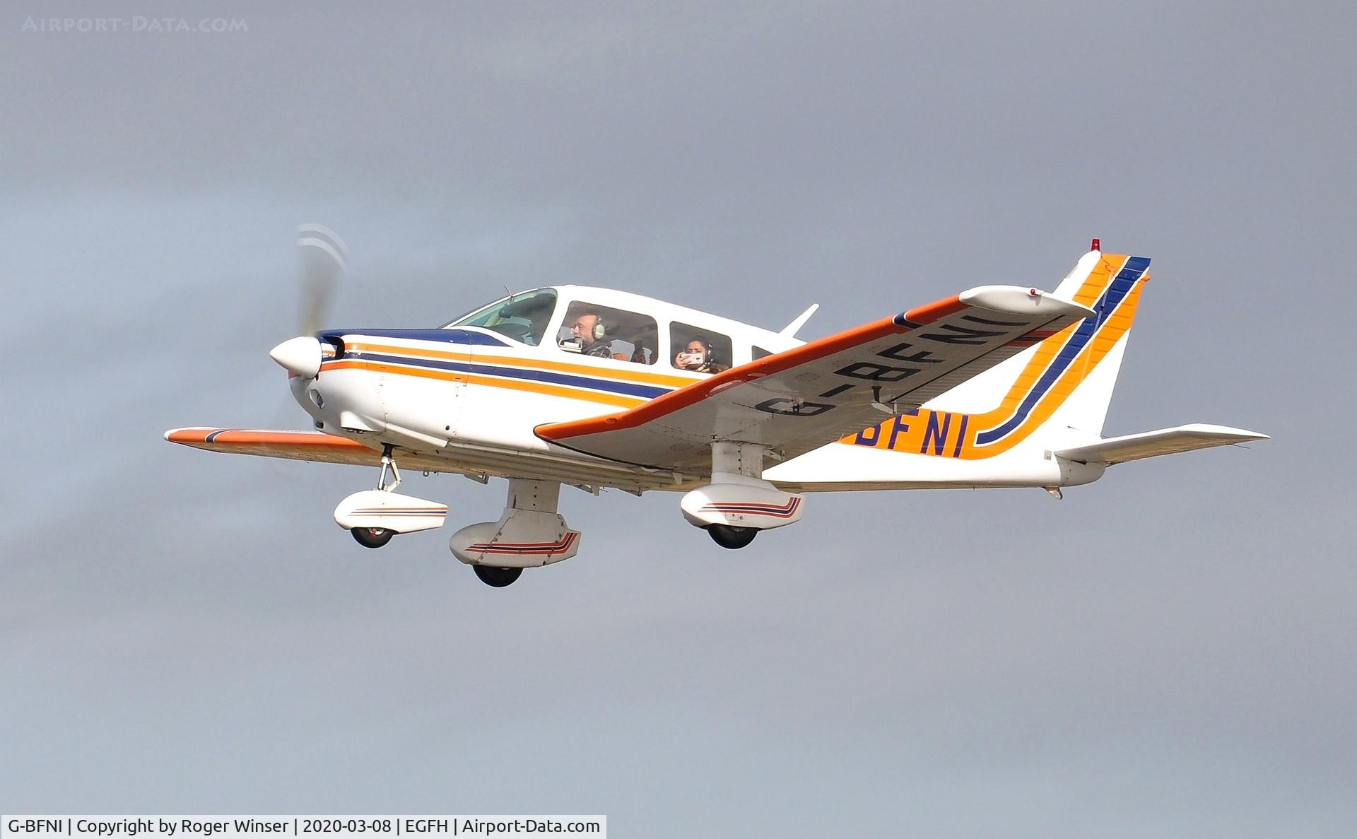 G-BFNI, 1977 Piper PA-28-161 Cherokee Warrior II C/N 28-7816215, Resident Warrior II departing Runway 22..
