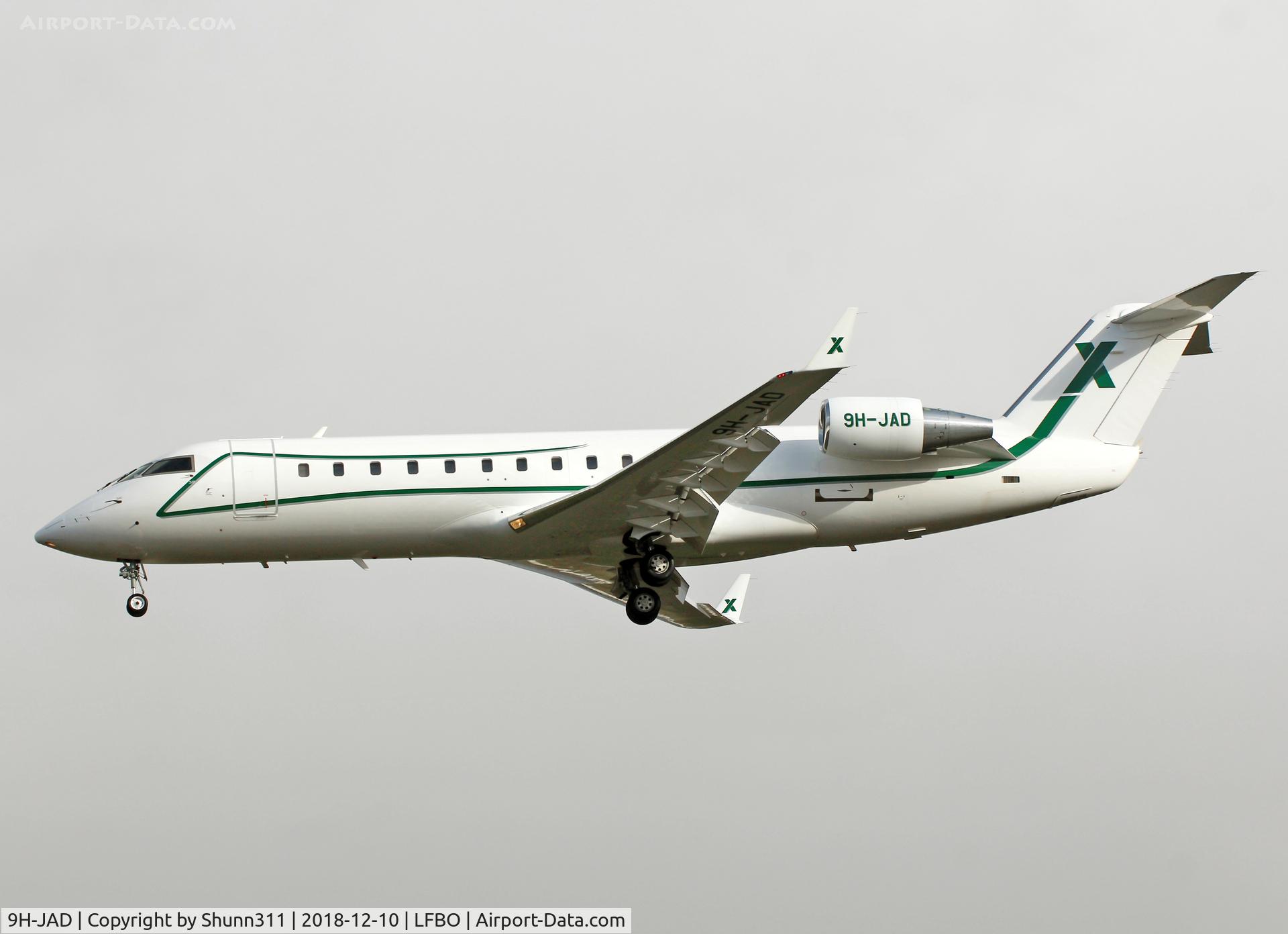 9H-JAD, 2005 Bombardier Challenger 850 (CL-600-2B19) C/N 8060, Landing rwy 32L