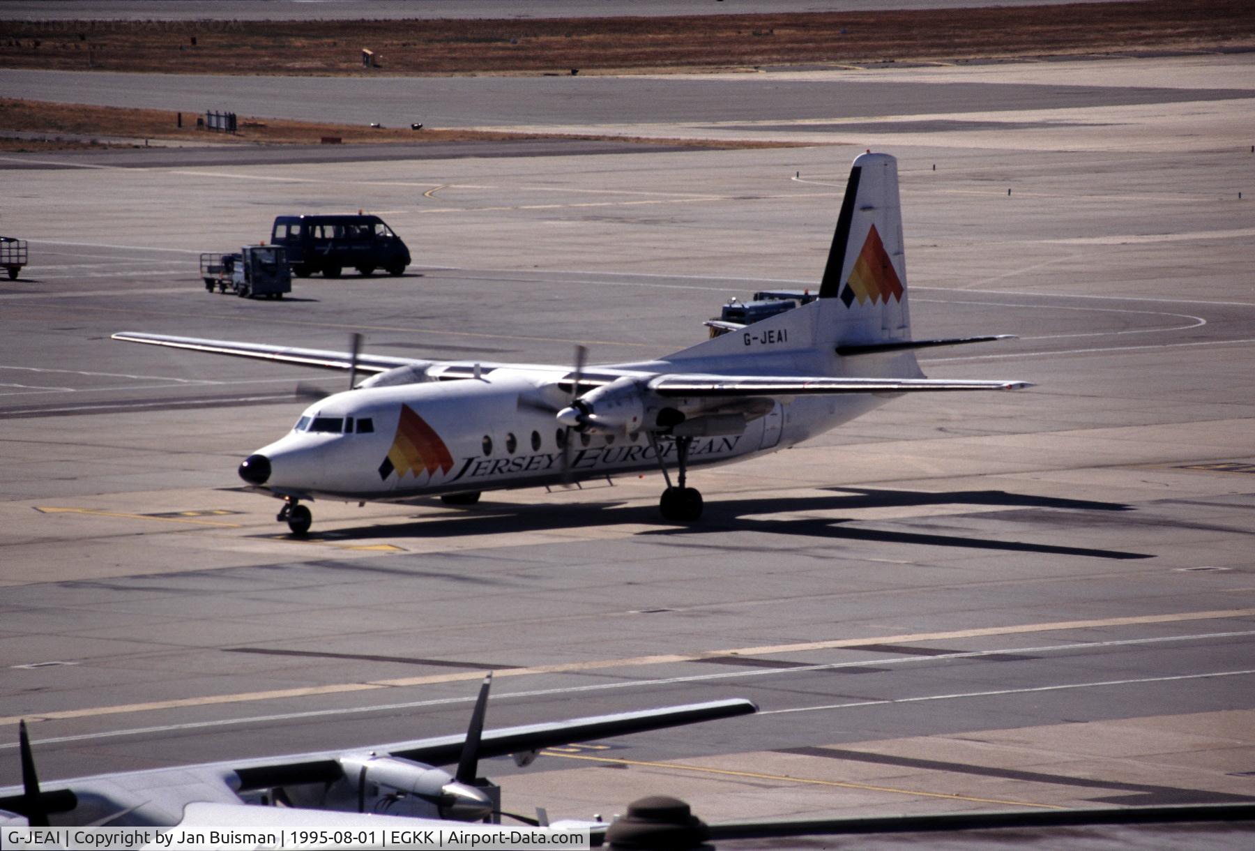 G-JEAI, 1986 Fokker F-27-500 Friendship C/N 10672, Jersey European Airways