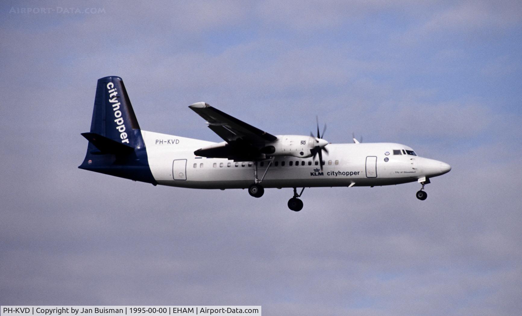 PH-KVD, 1990 Fokker 50F C/N 20197, KLM cityhopper