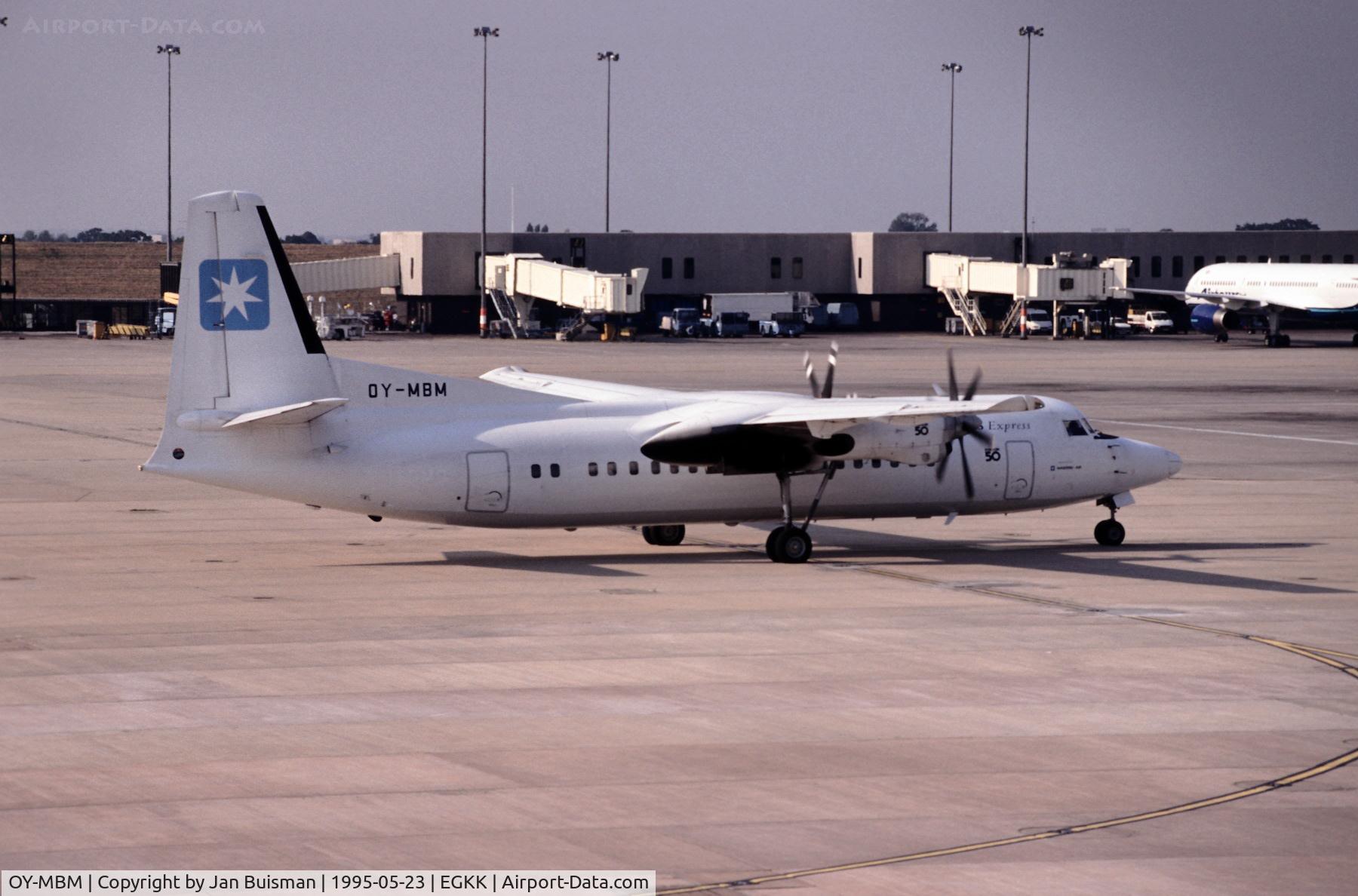 OY-MBM, 1987 Fokker 50 C/N 20103, Maersk Air