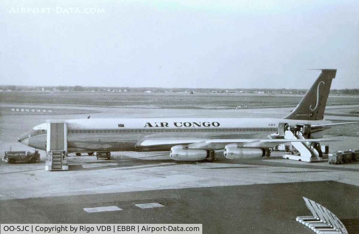 OO-SJC, 1960 Boeing 707-329 C/N 17625, OO-SJC with Air Congo titles, 1966-67 at Brussels.