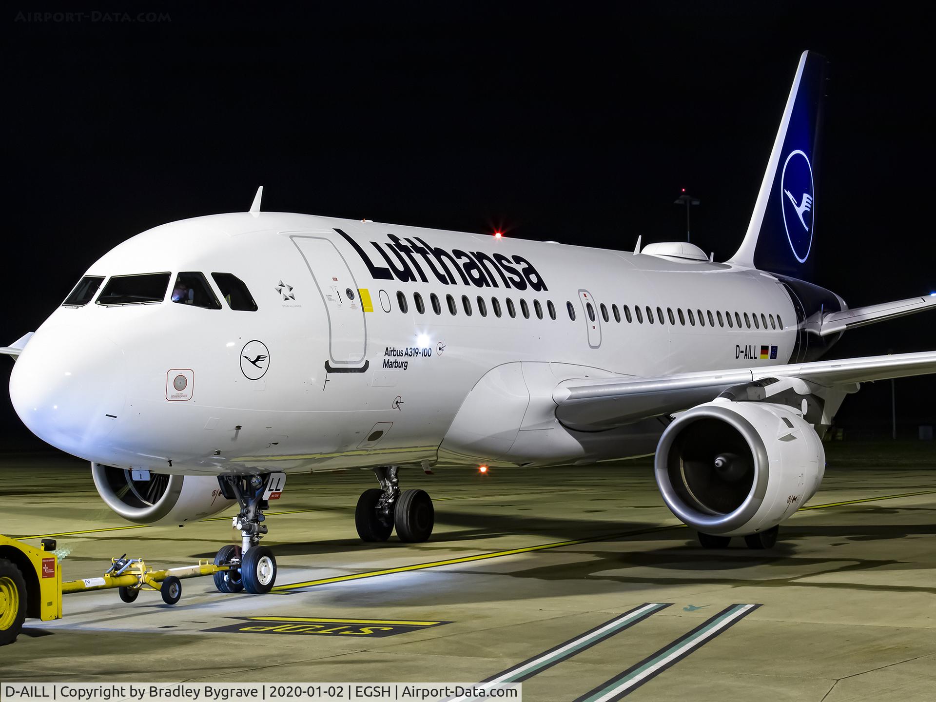 D-AILL, 1997 Airbus A319-114 C/N 689, Stand 4