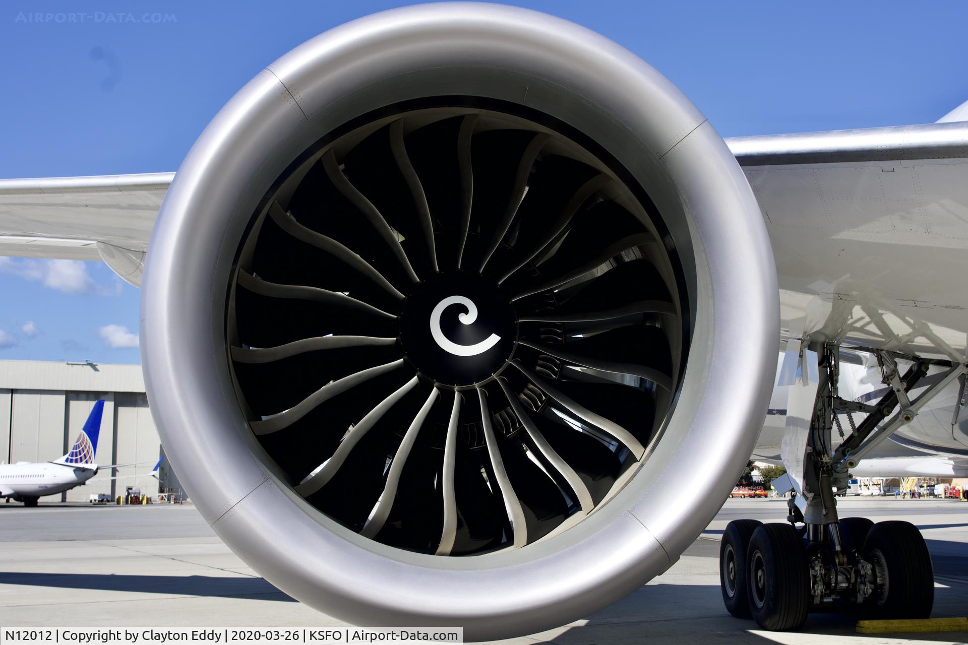 N12012, 2020 Boeing 787-10 Dreamliner Dreamliner C/N 60145, GE engine. SFO. 2020.