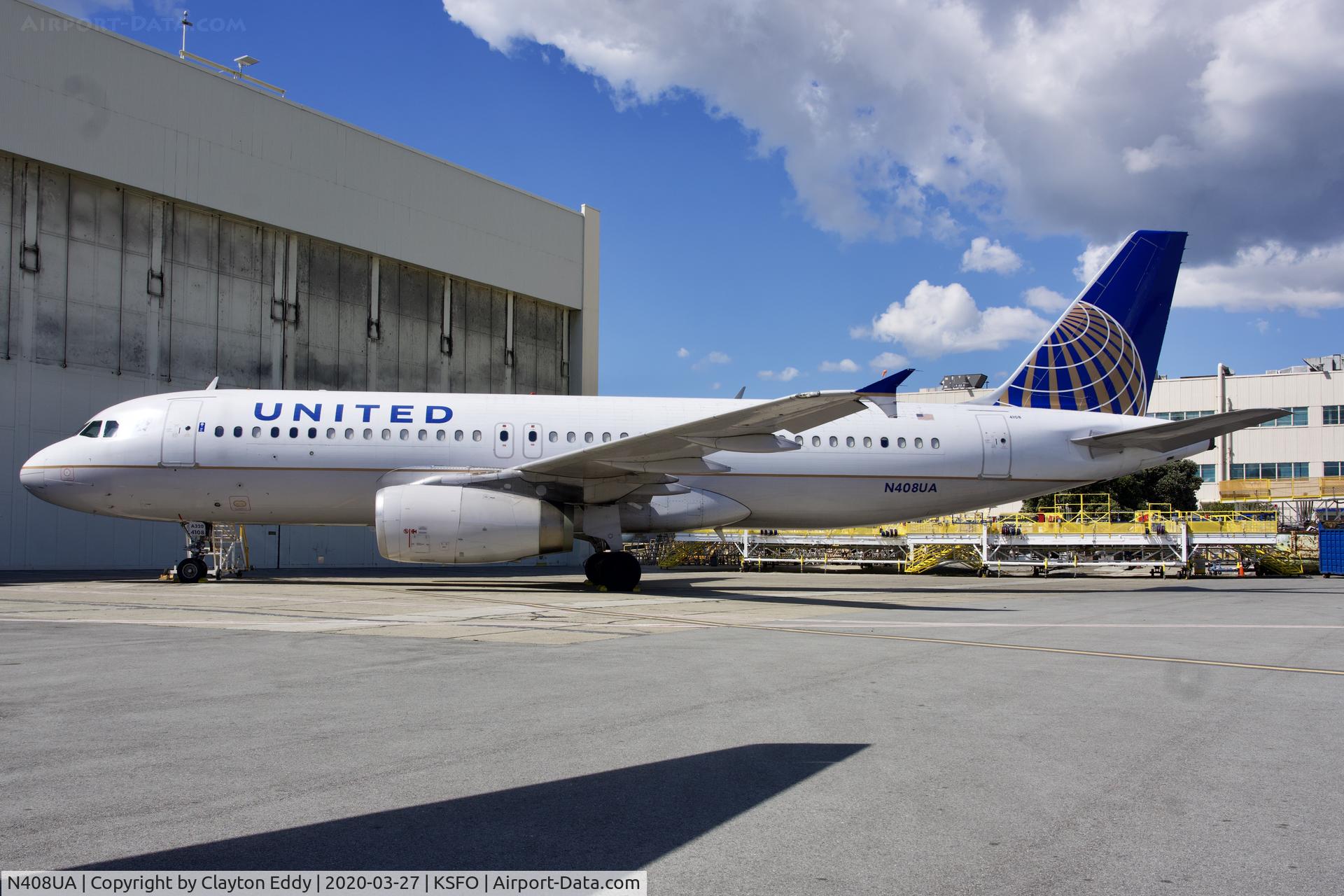 N408UA, 1994 Airbus A320-232 C/N 457, SFO 2020.