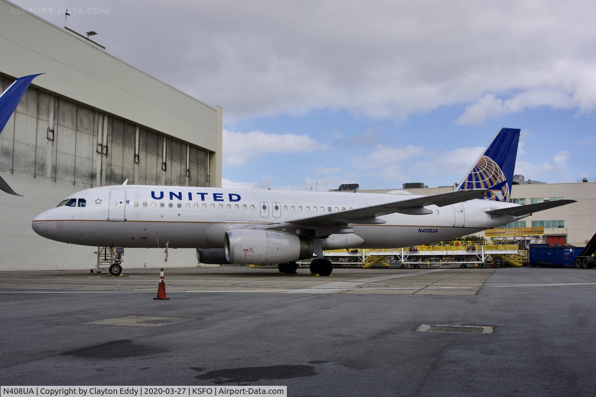N408UA, 1994 Airbus A320-232 C/N 457, SFO 2020.