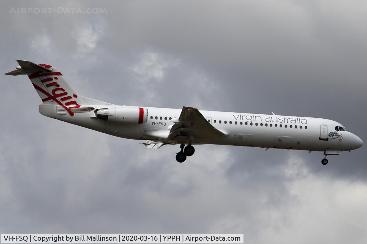VH-FSQ, 1993 Fokker 100 (F-28-0100) C/N 11450, for 24