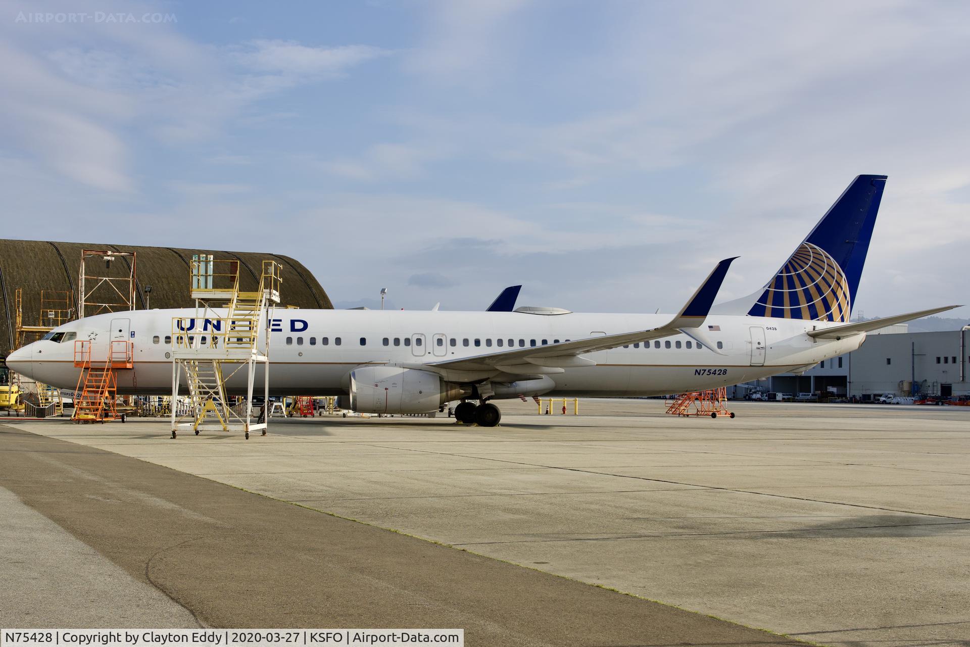 N75428, 2008 Boeing 737-924/ER C/N 31633, SFO 2020.