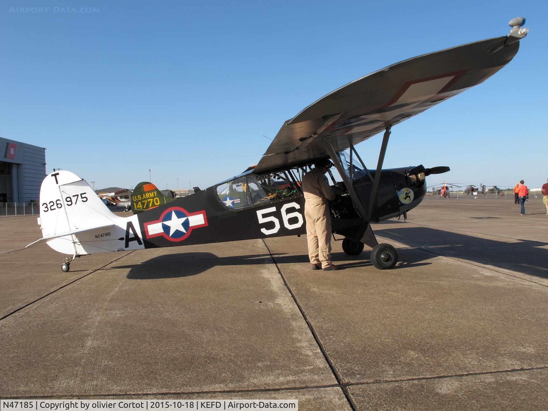 N47185, 1943 Aeronca 0-58B Grasshopper C/N 058B-11123, Wings over Houston 2015