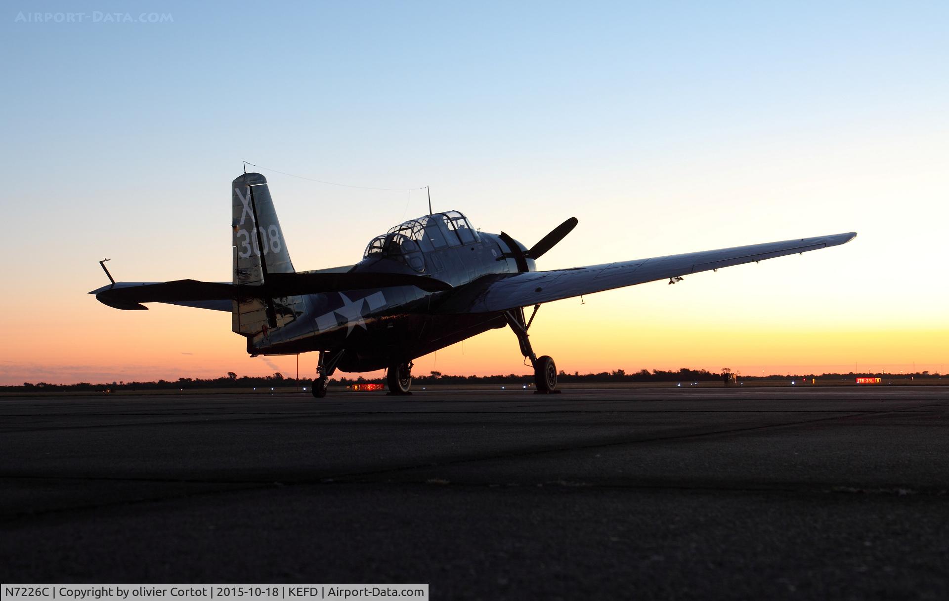 N7226C, Grumman TBM-3E Avenger C/N 85938, Houston in the morning, 2015