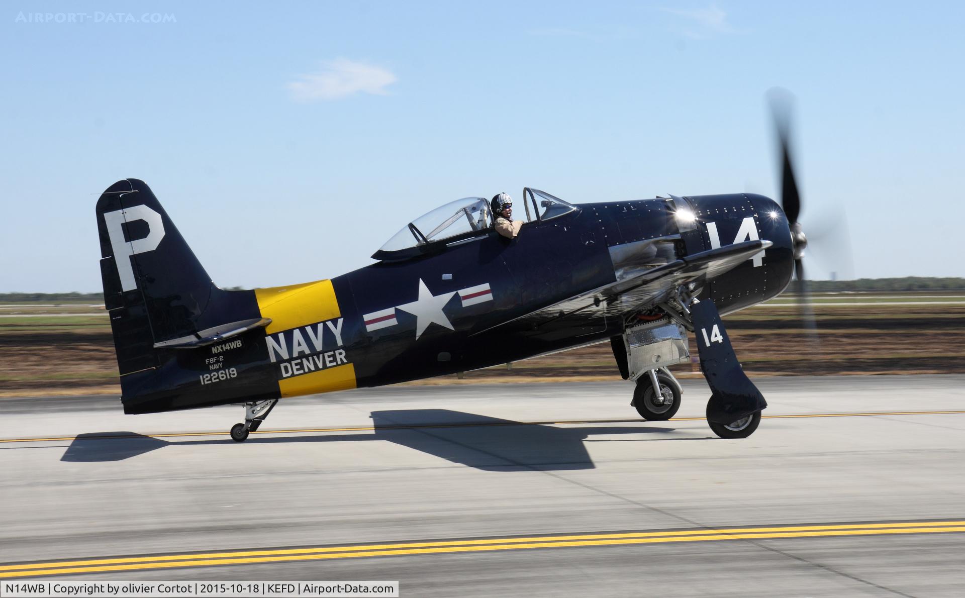 N14WB, Grumman F8F-2 (G58) Bearcat C/N D.1148, Wings over Houston 2015