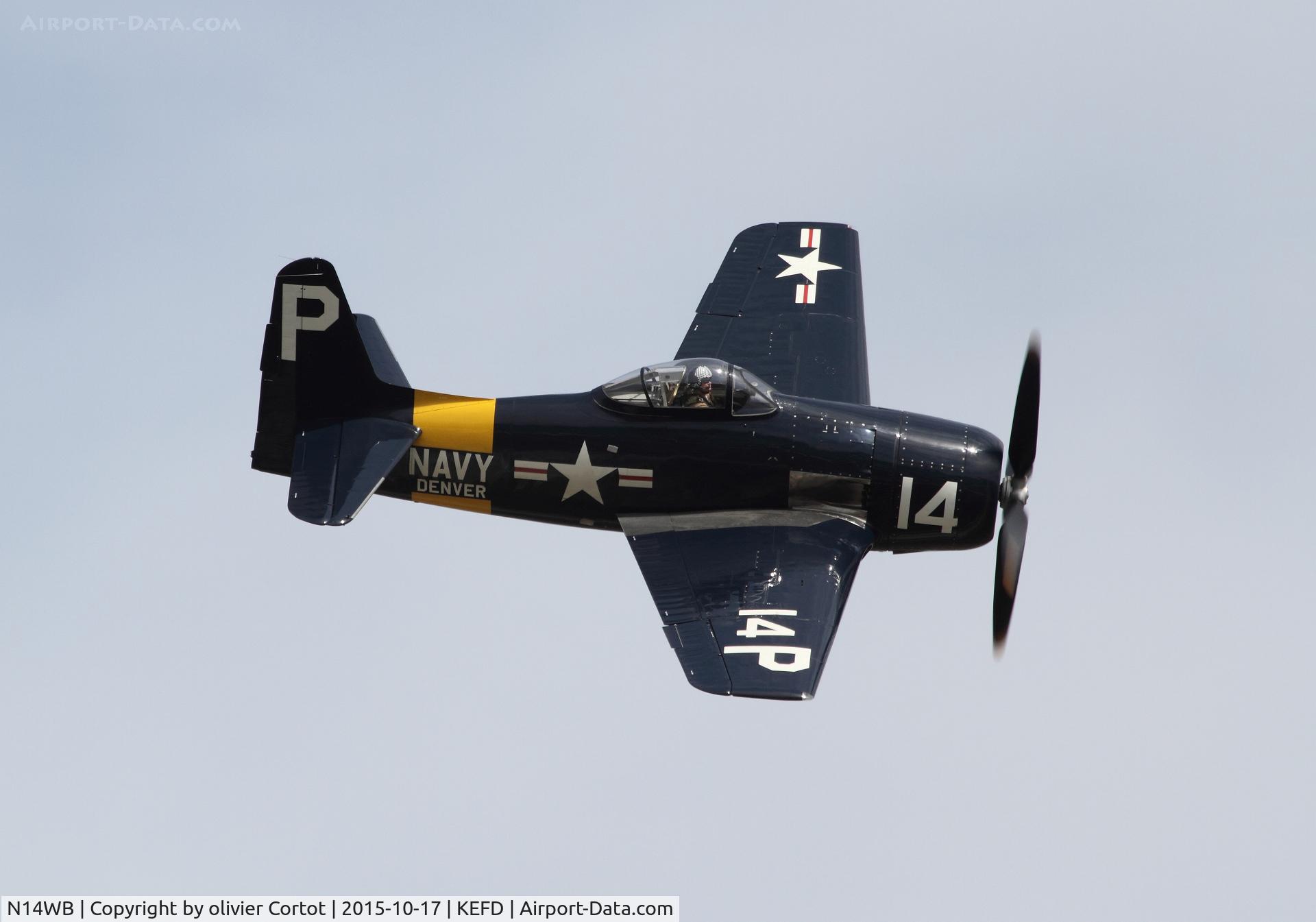 N14WB, Grumman F8F-2 (G58) Bearcat C/N D.1148, Wings over Houston 2015