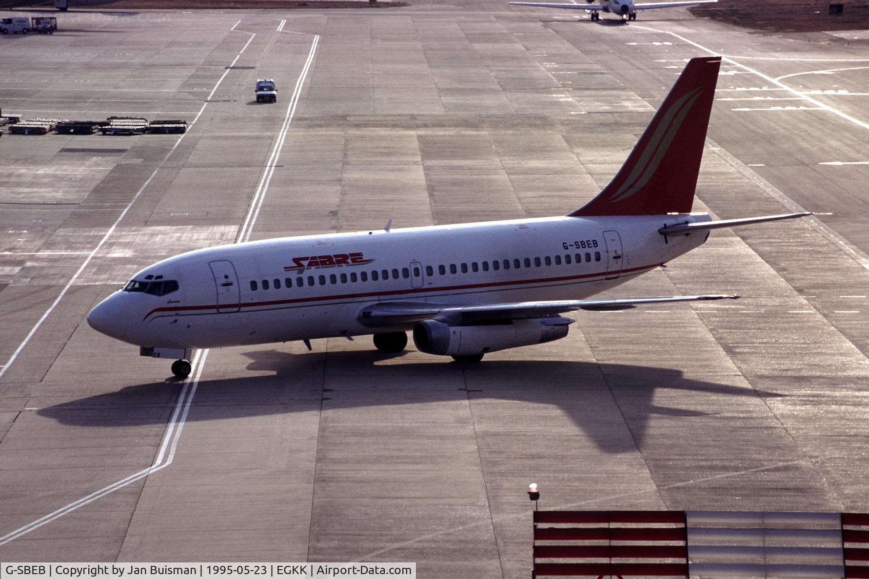 G-SBEB, 1974 Boeing 737-204 C/N 20807, Sabre