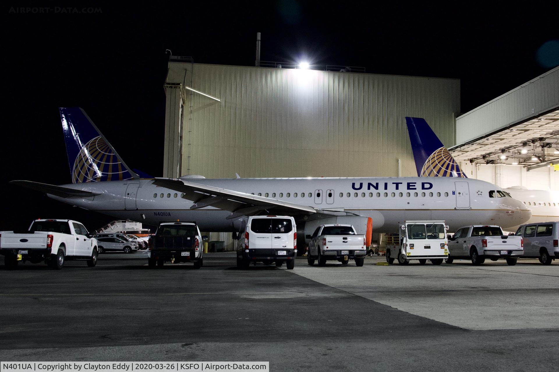N401UA, 1993 Airbus A320-232 C/N 435, SFO 2020.