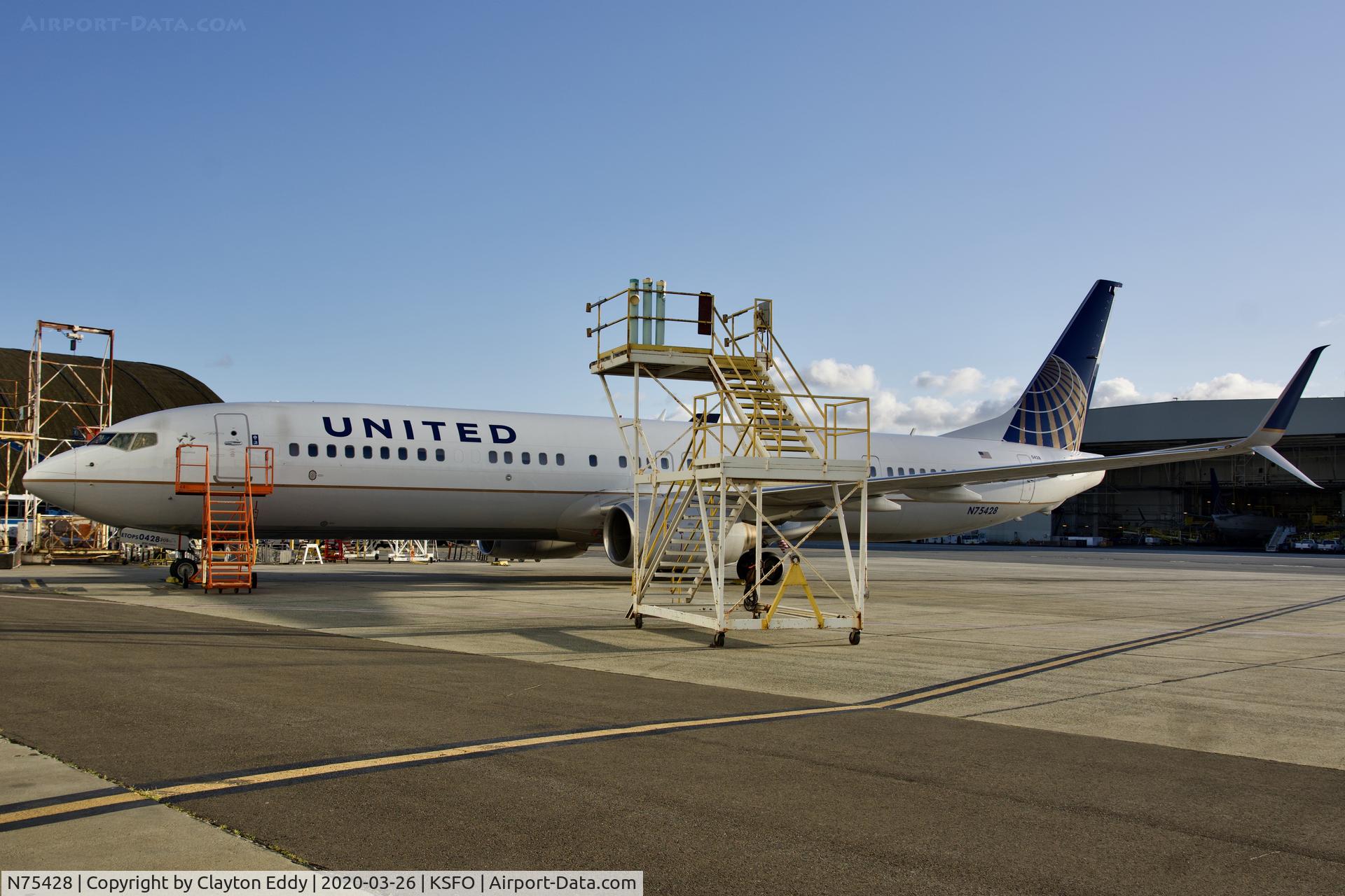 N75428, 2008 Boeing 737-924/ER C/N 31633, SFO 2020.